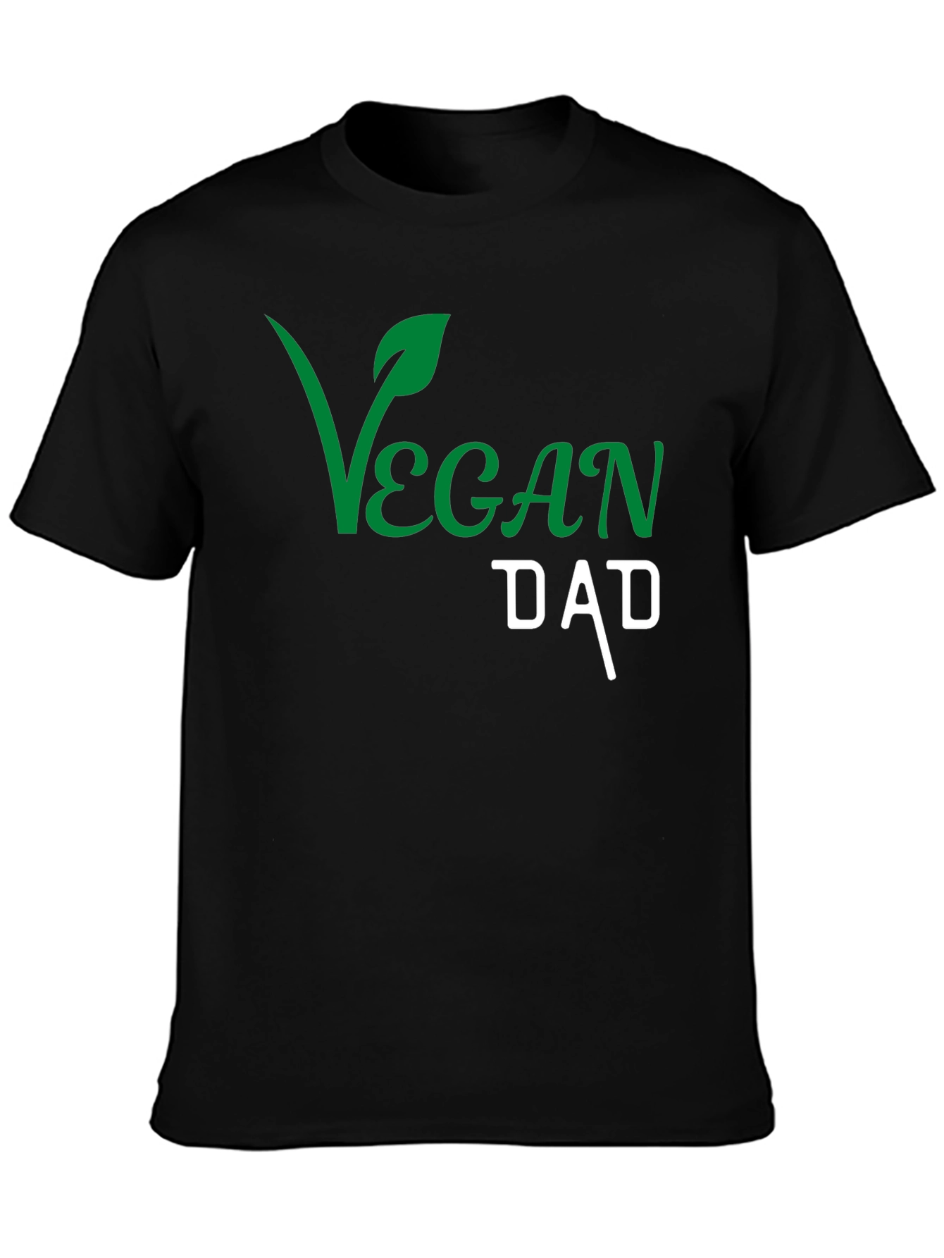 Vegan Dad Graphic T-Shirt - Black Cotton Tee