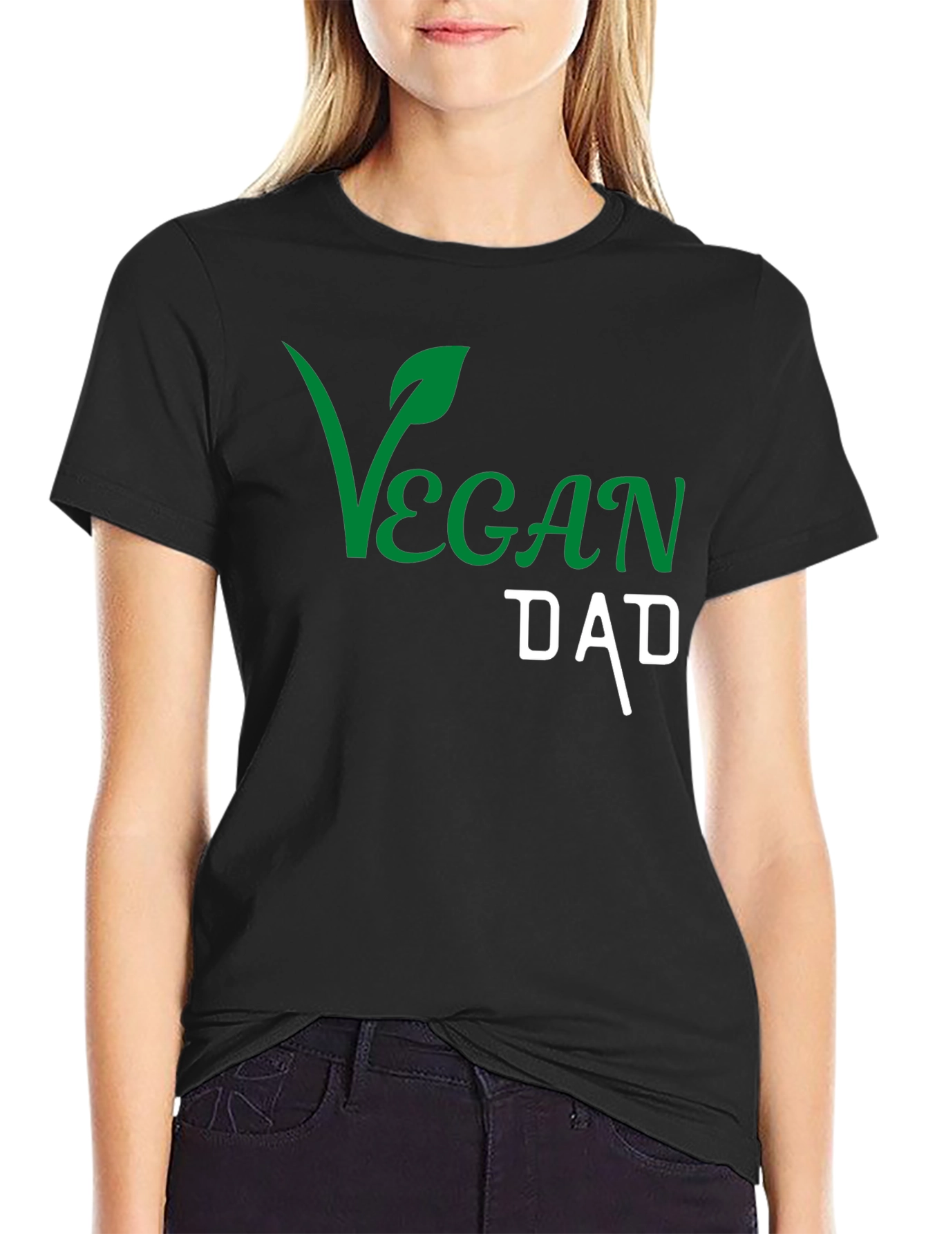 Vegan Dad Graphic T-Shirt - Black Cotton Tee