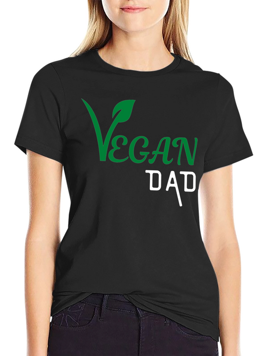Vegan Dad Graphic T-Shirt - Black Cotton Tee