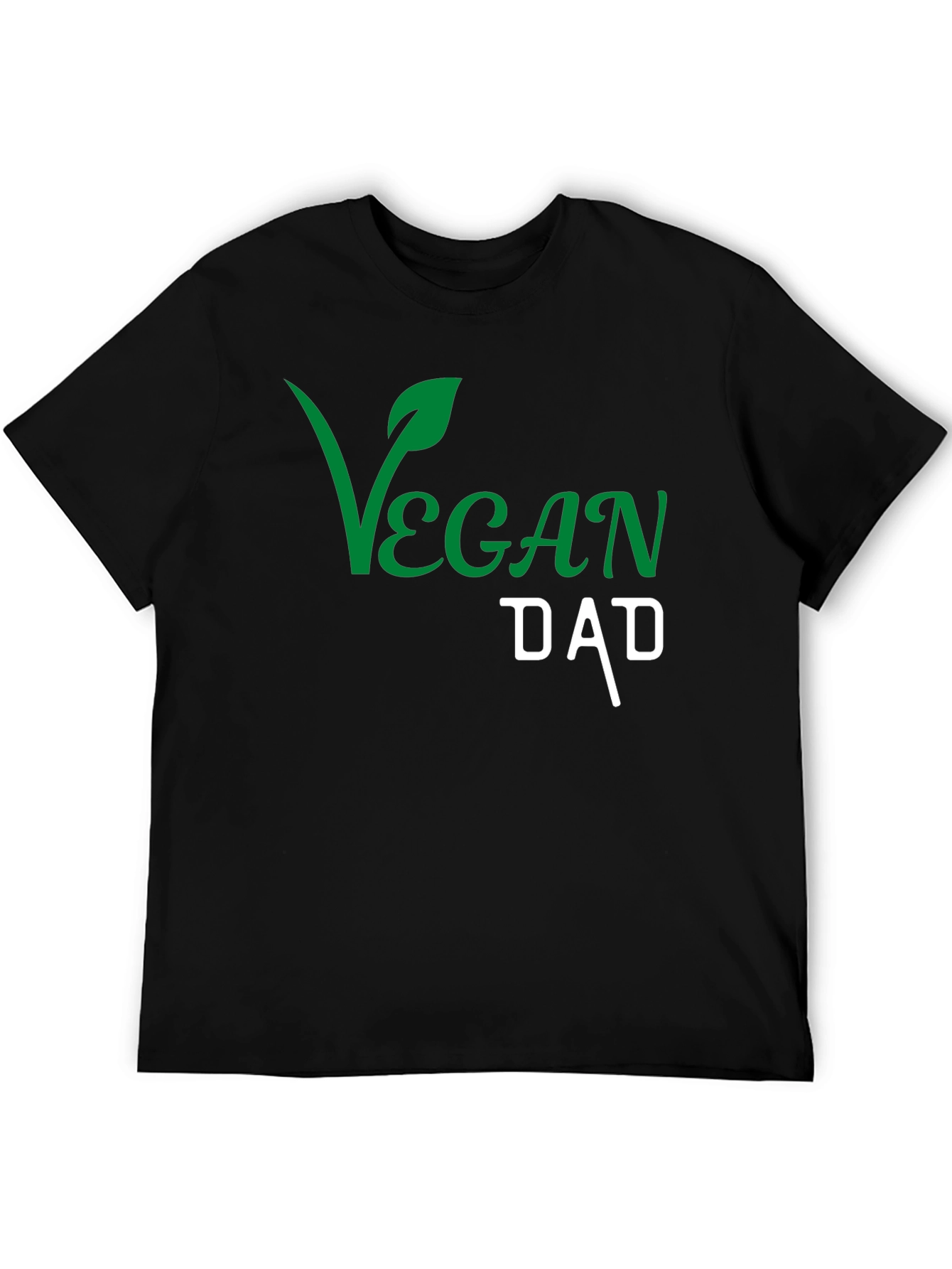 Vegan Dad Graphic T-Shirt - Black Cotton Tee