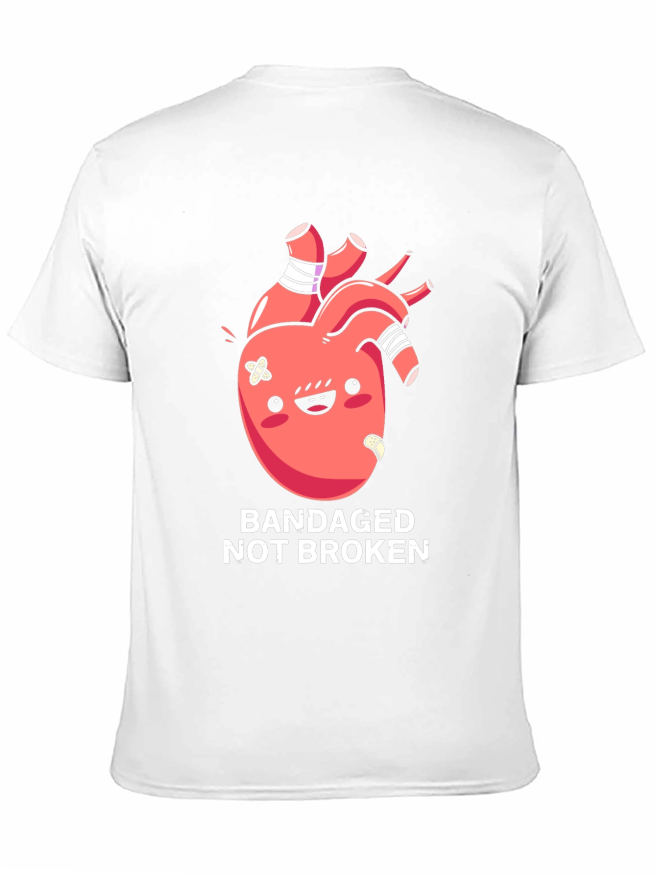 Bandaged Heart Graphic Tee - Not Broken T-Shirt