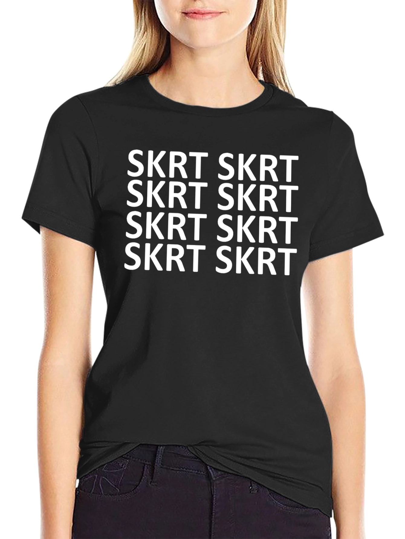 Skrt Skrt Graphic Tee - Black Cotton T-Shirt