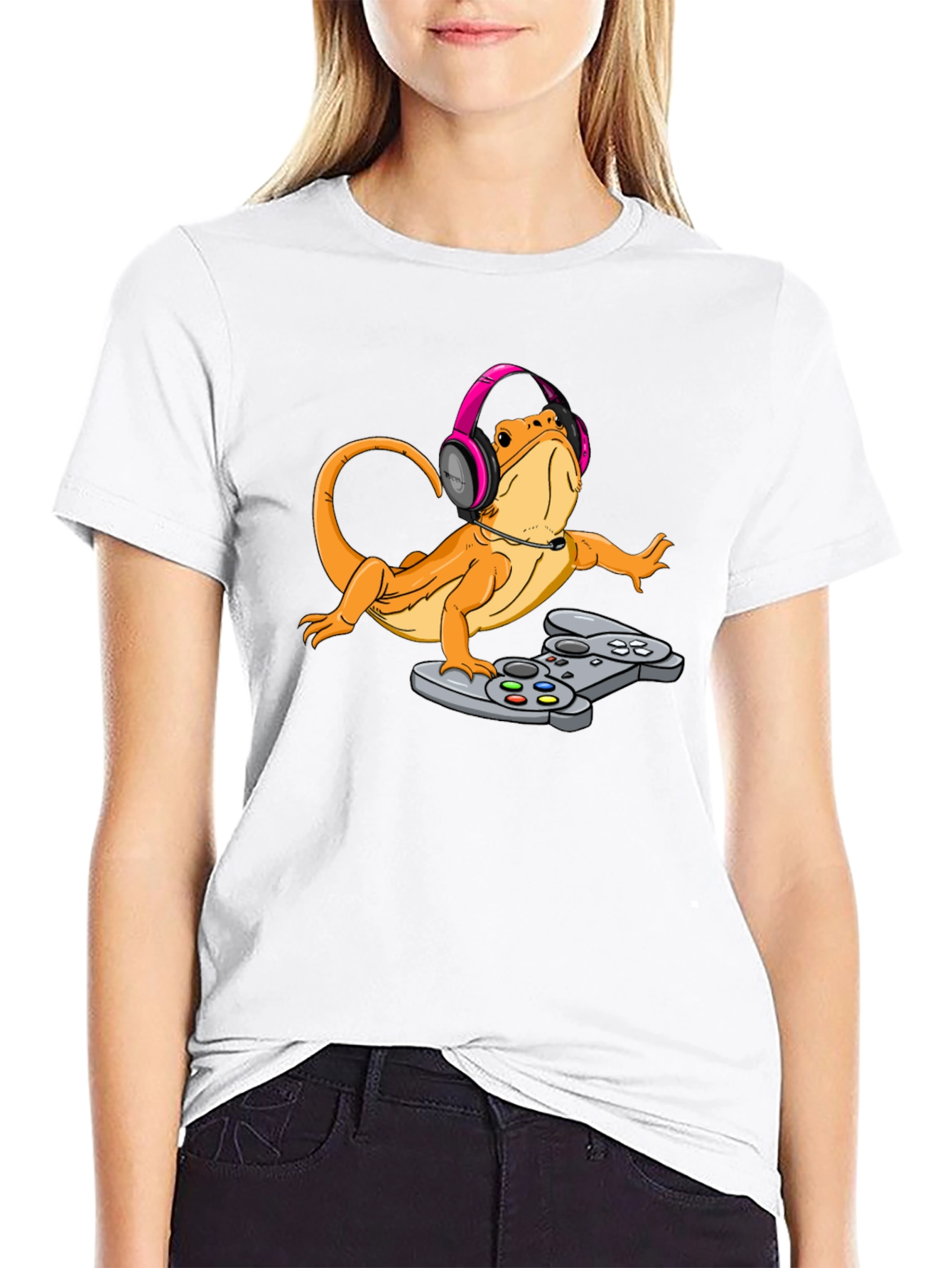 Gamer Lizard Graphic Tee