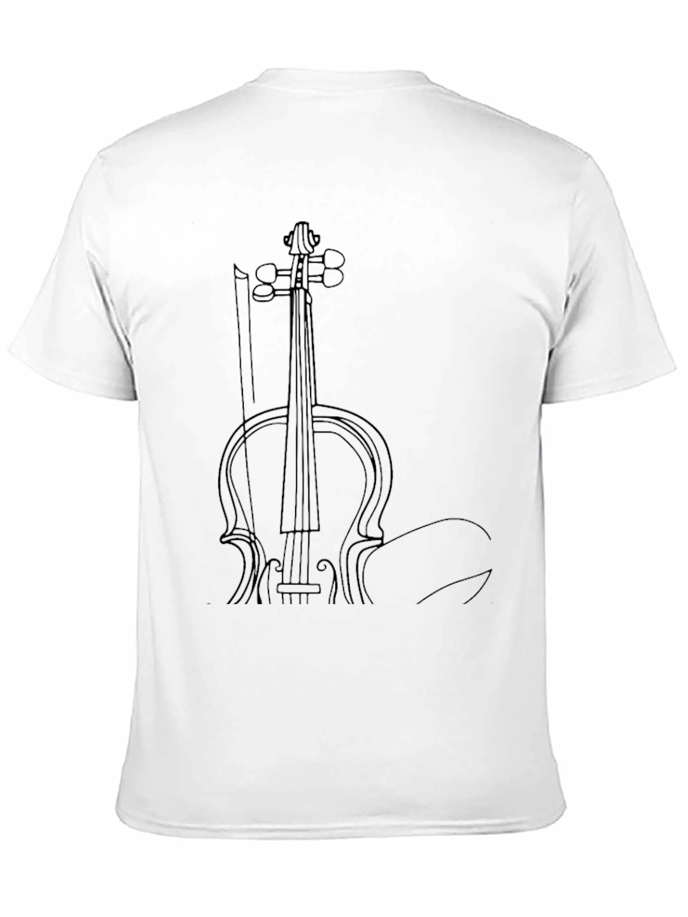 Violin Outline Graphic Tee - Classic Music Lover Shirt
