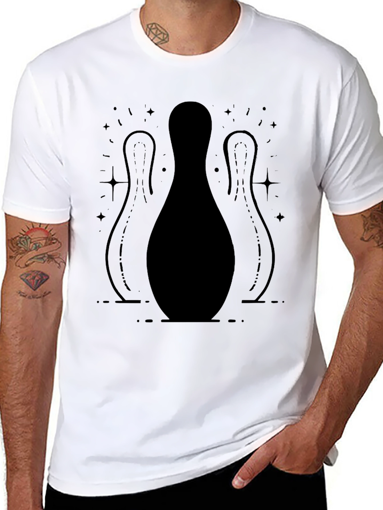 Bowling Pin Graphic Tee - Strike Style