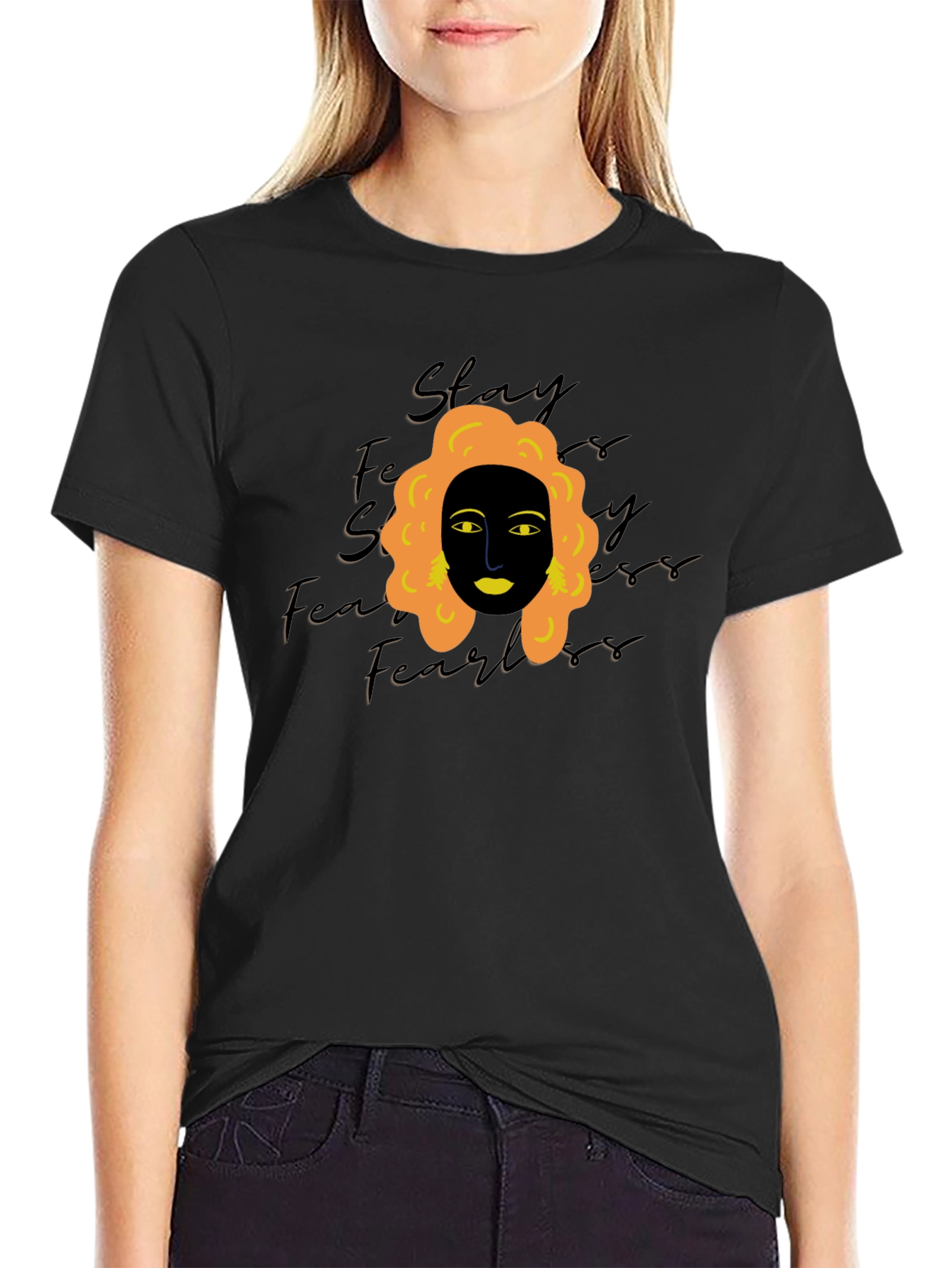 Stay Fearless Graphic Tee - Black