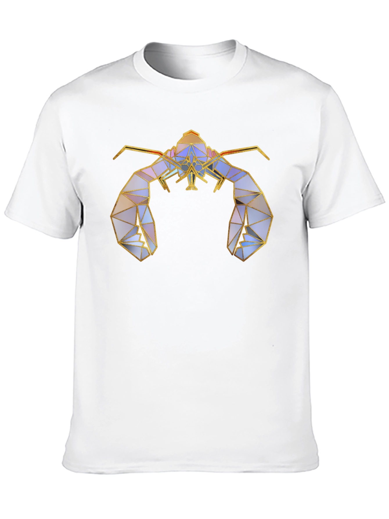 Geometric Lobster Graphic Tee - Stylish Black T-Shirt