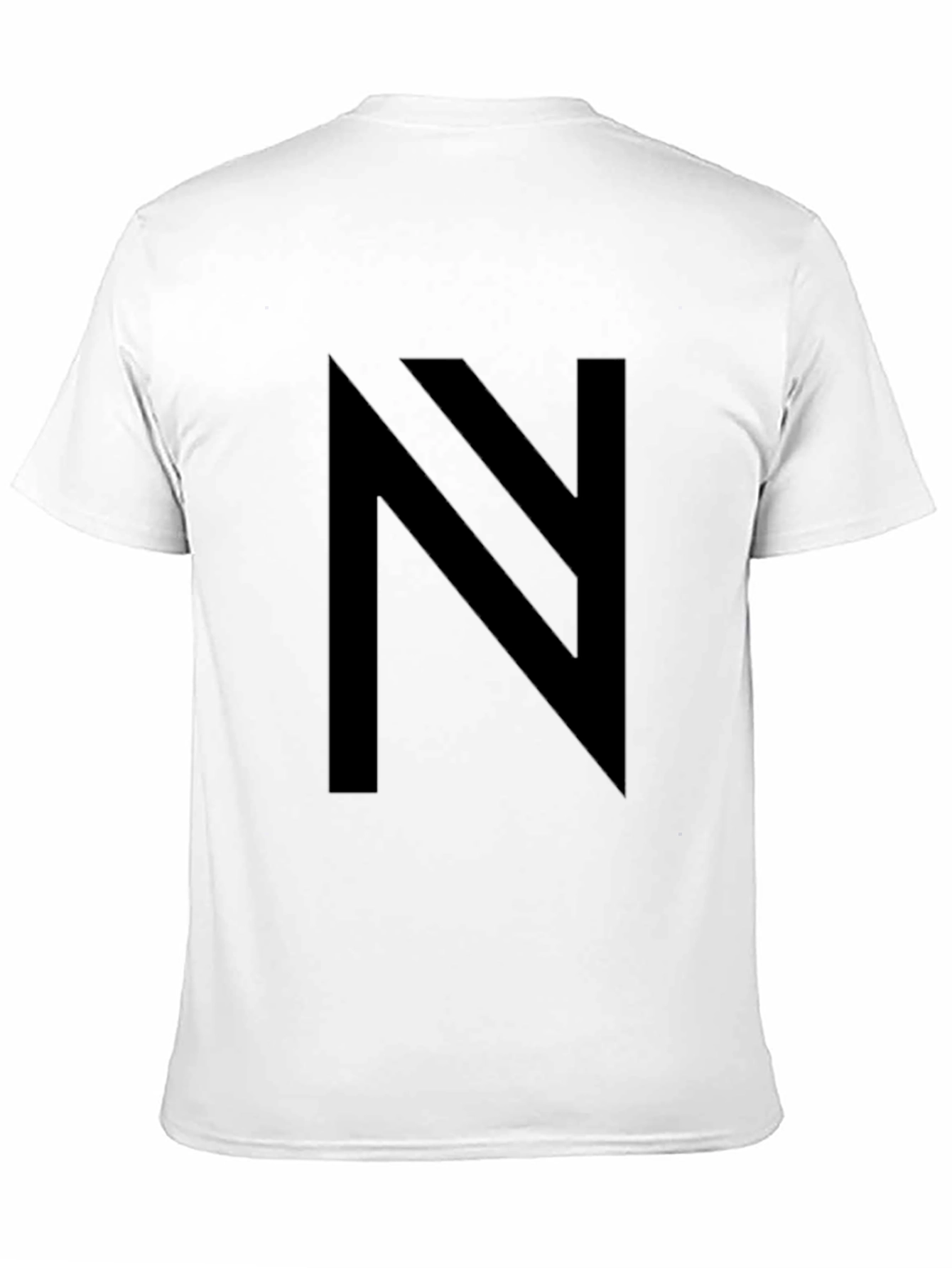Black T-Shirt with Bold Letter N Design