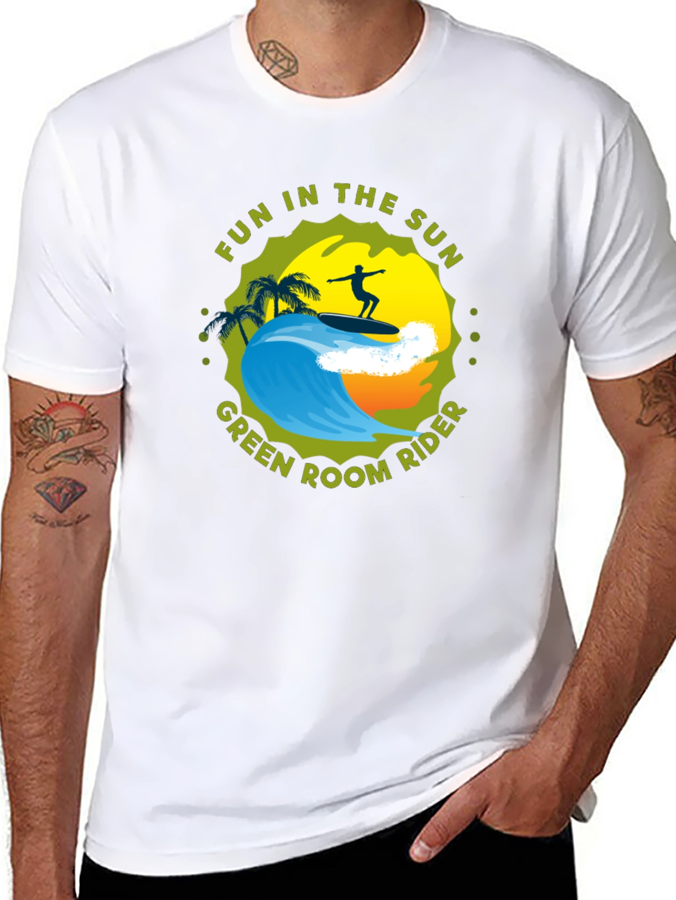 Fun in the Sun Surfer Graphic Tee