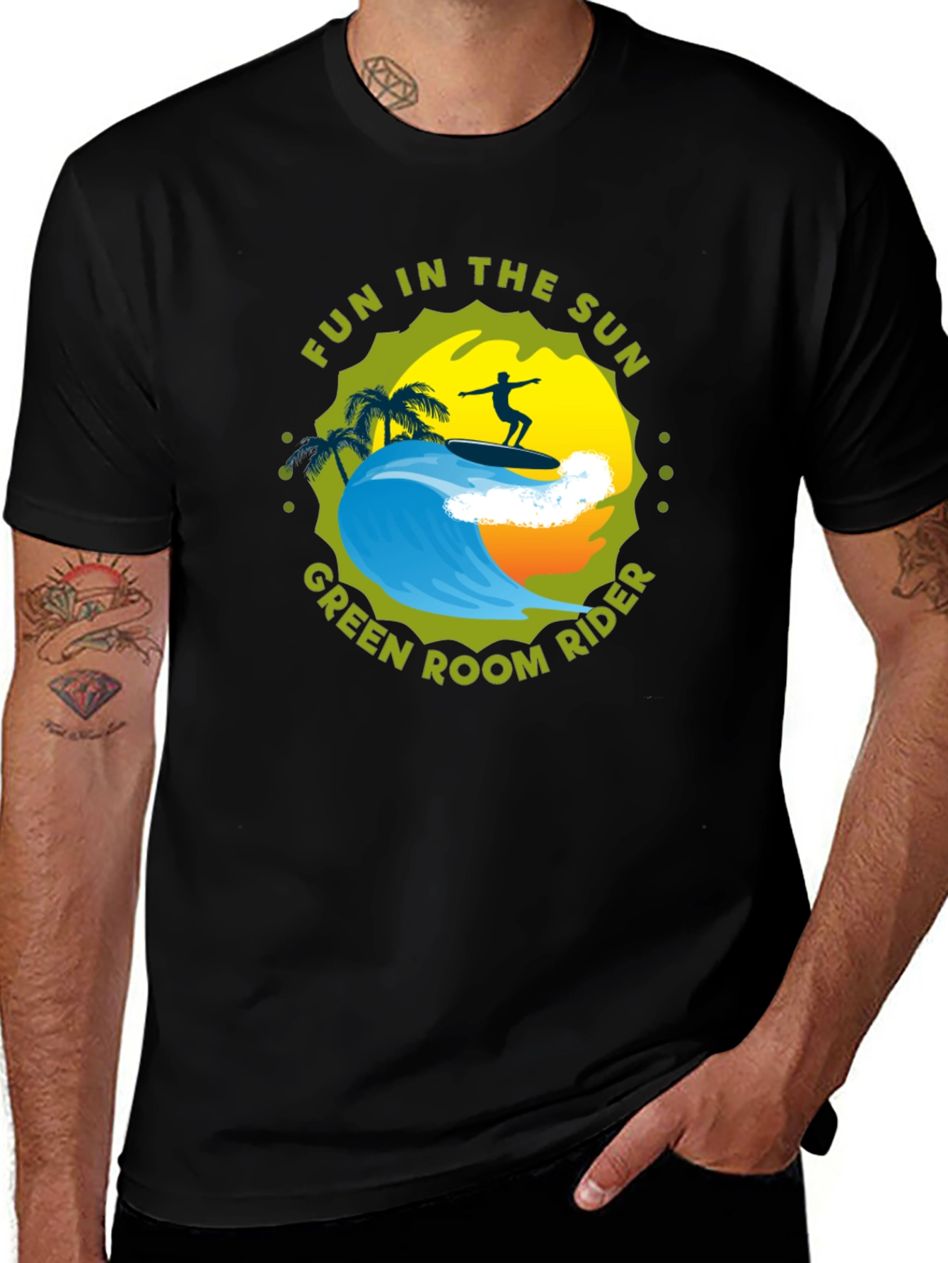 Fun in the Sun Surfer Graphic Tee