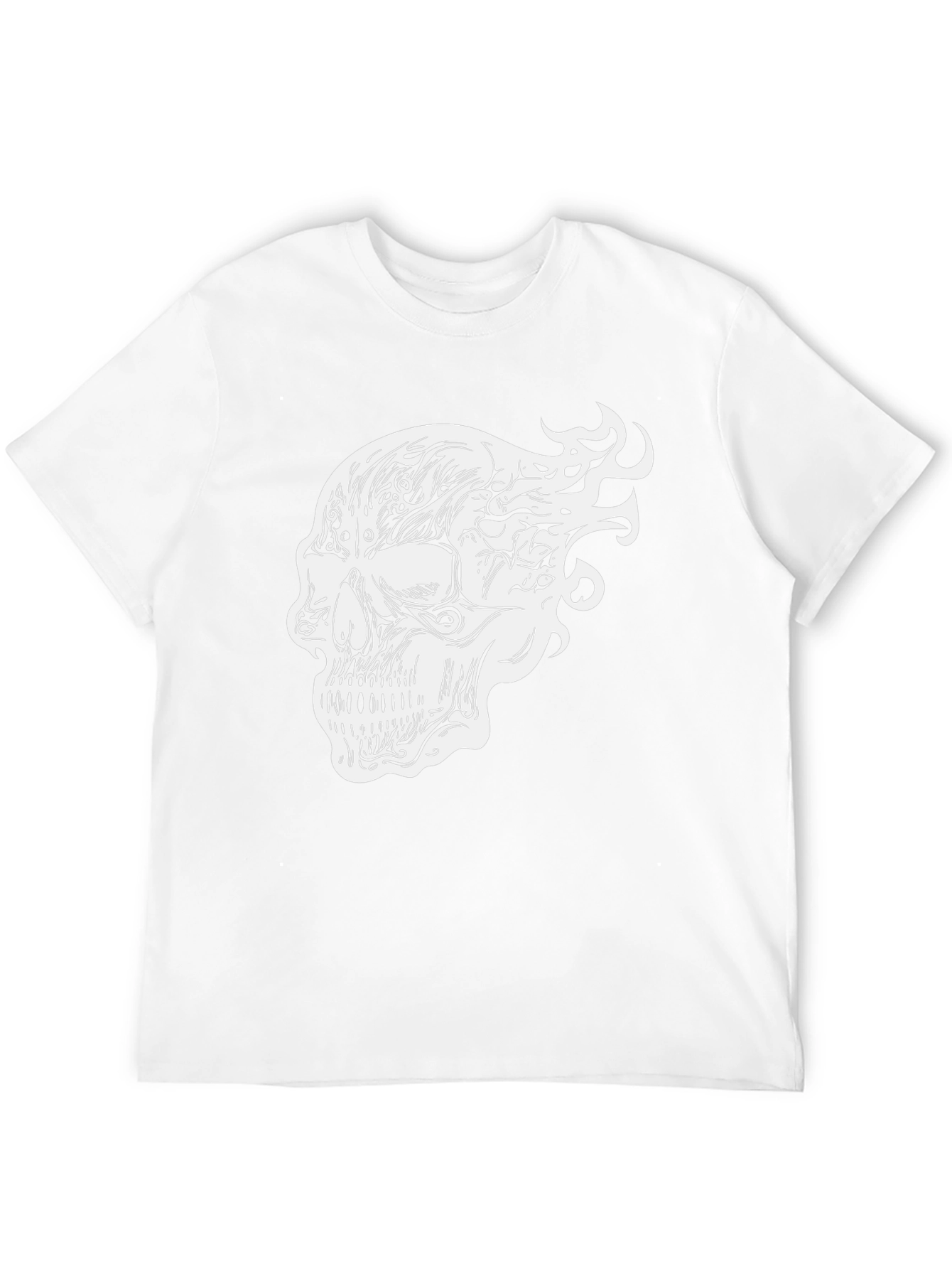 Skull Graphic Print T-Shirt - Black