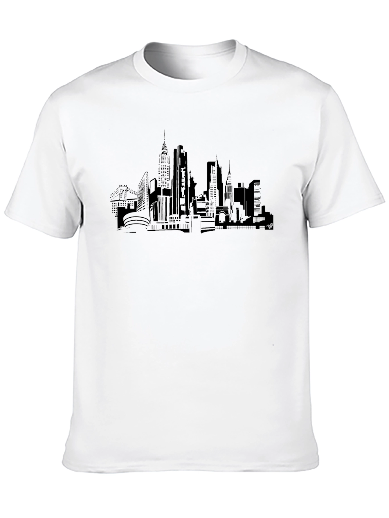 Cityscape Graphic T-Shirt - Black