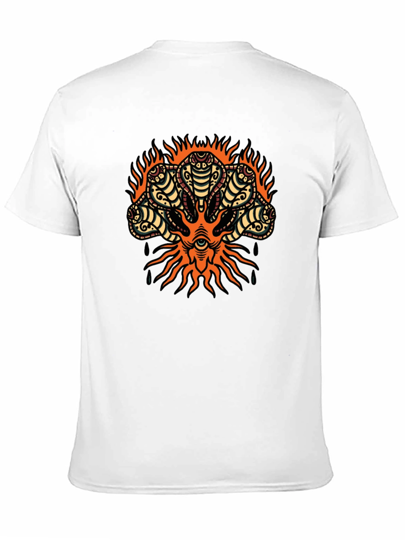 Mens Cobra Head Graphic Print T-Shirt