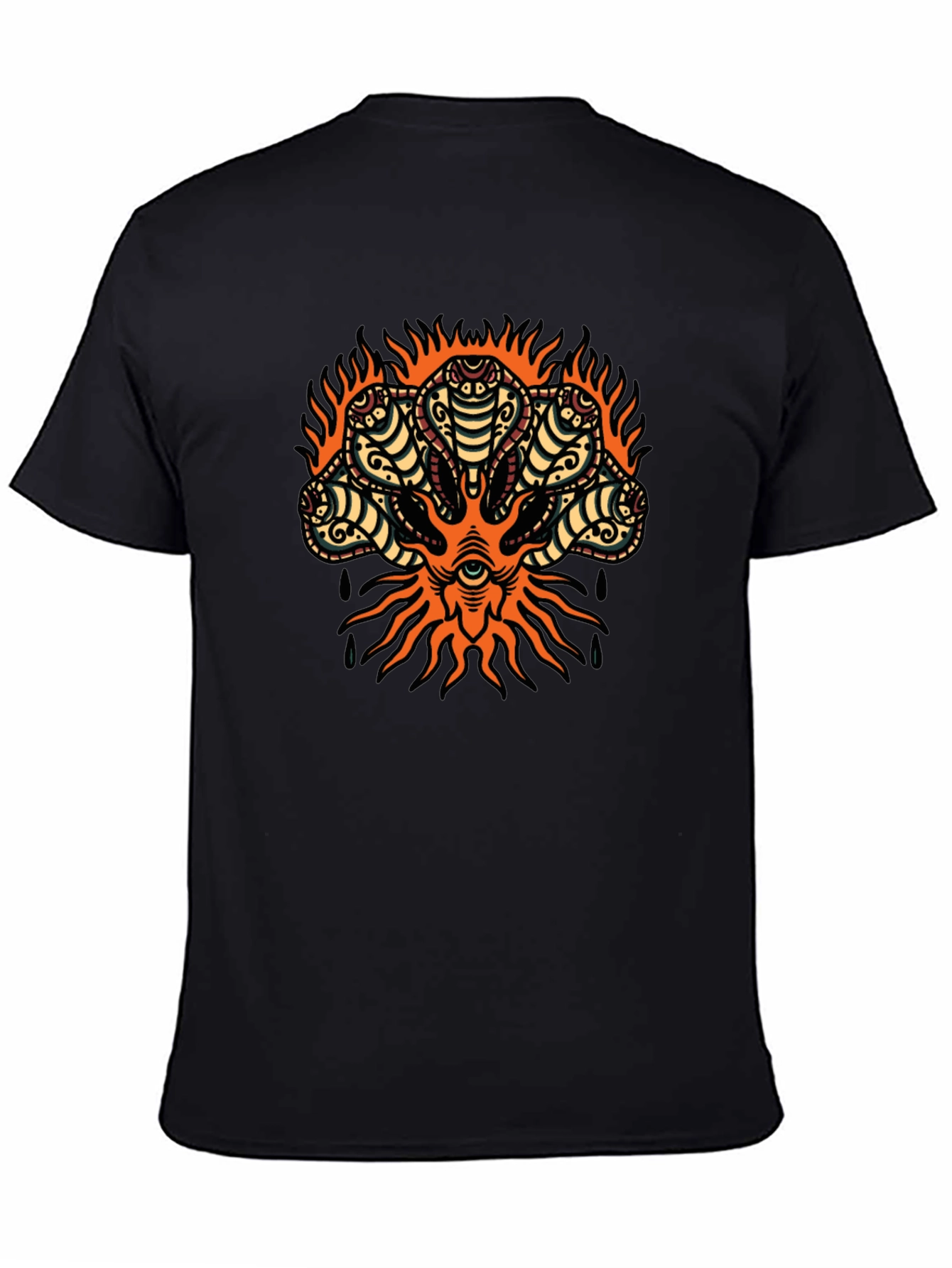 Mens Cobra Head Graphic Print T-Shirt