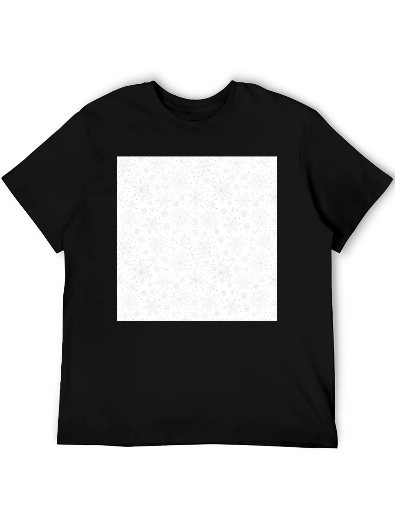 Snowflake Pattern T-Shirt - Festive Winter Style