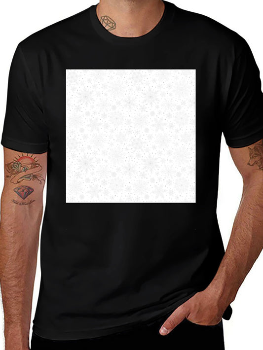 Snowflake Pattern T-Shirt - Festive Winter Style