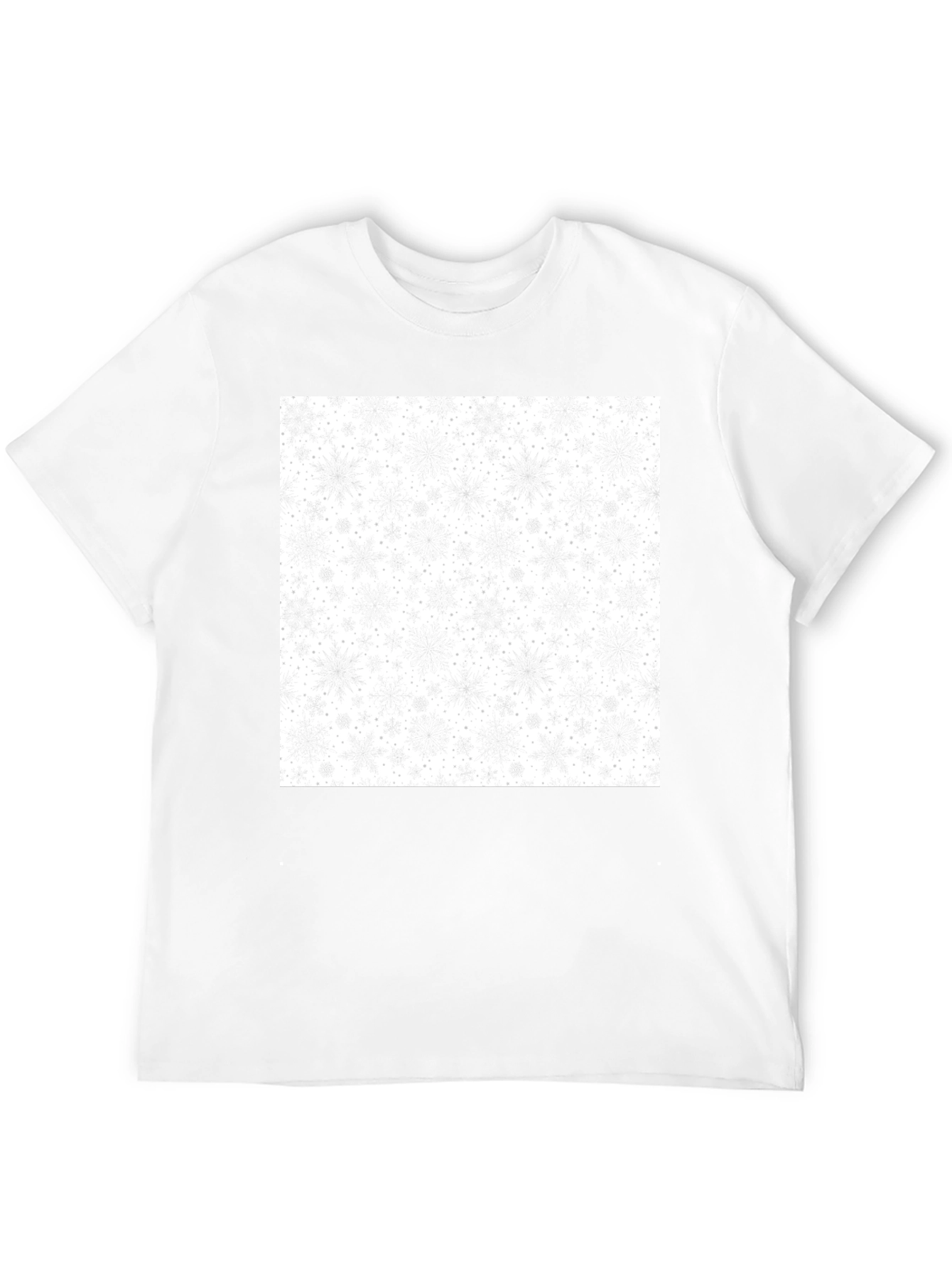 Snowflake Pattern T-Shirt - Festive Winter Style