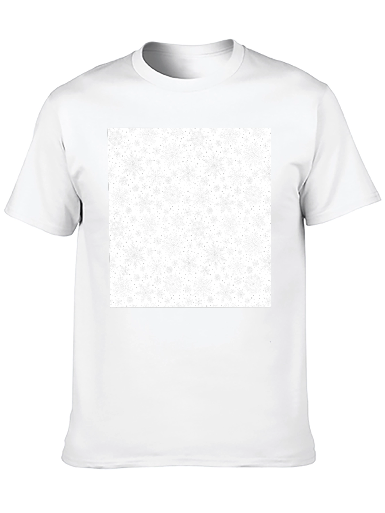 Snowflake Pattern T-Shirt - Festive Winter Style