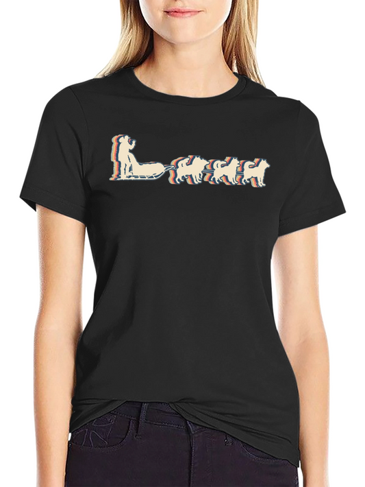Vintage Dog Sledding Graphic T-Shirt