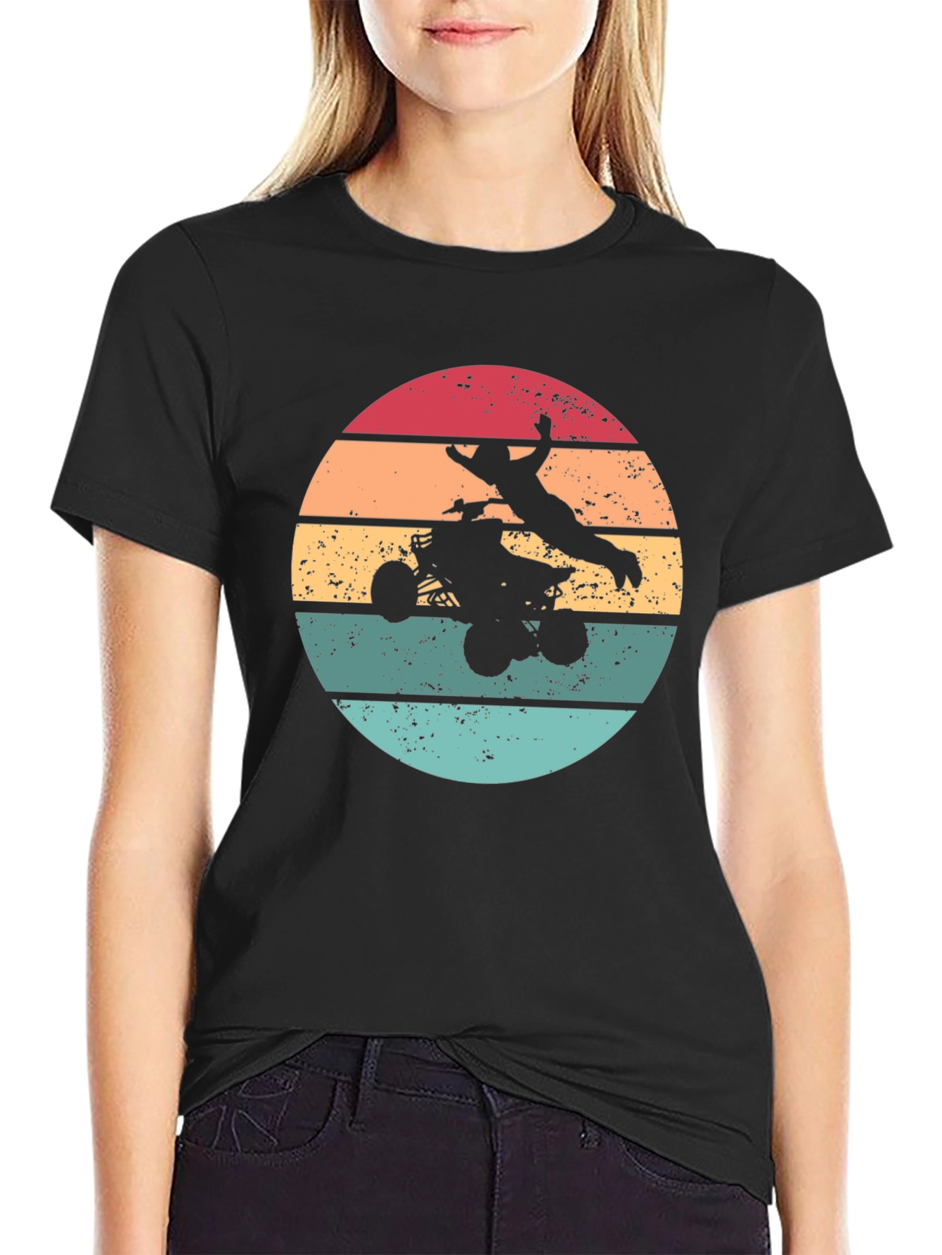 ATV Rider Sunset Graphic Tee