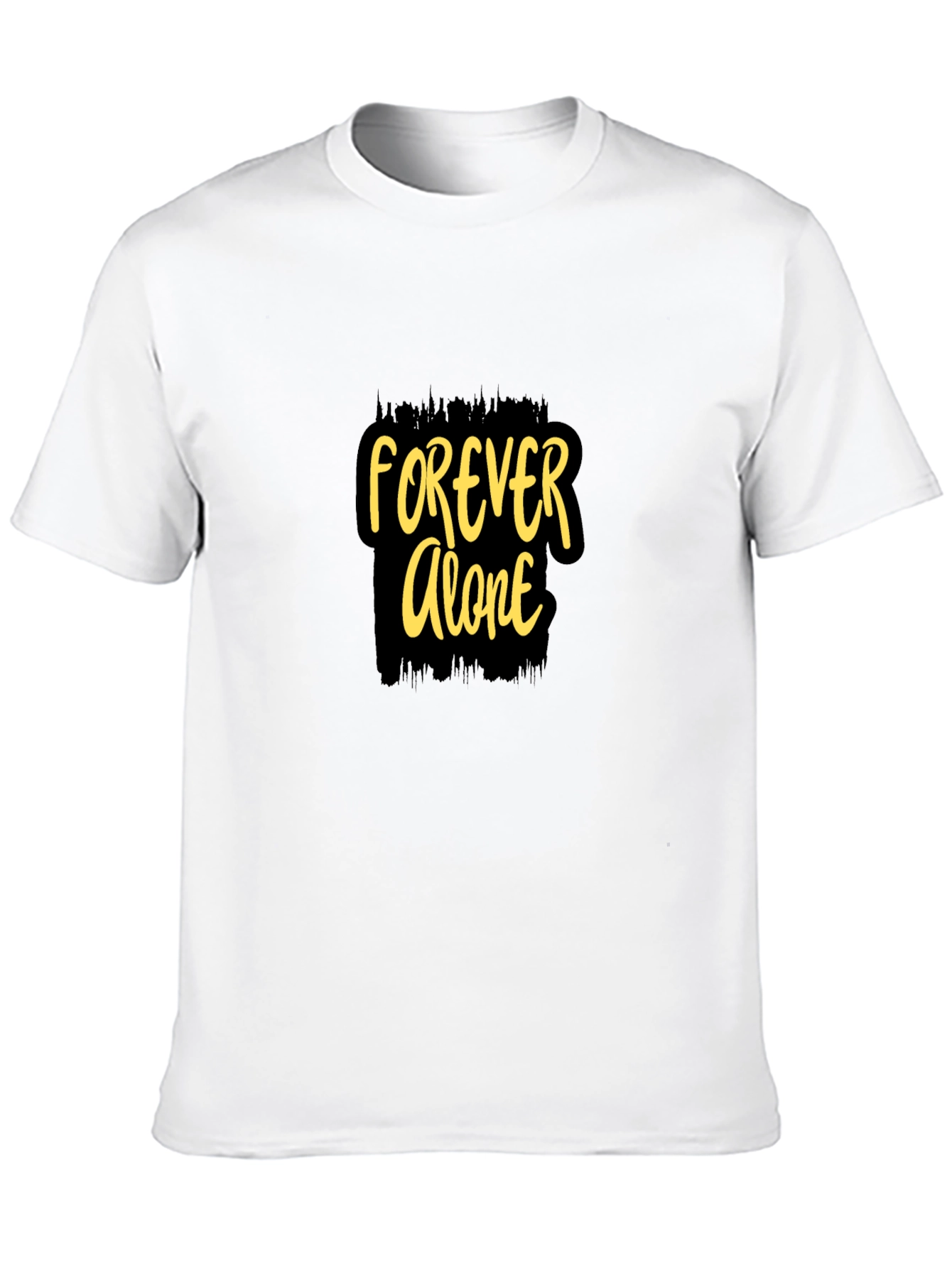 Forever Alone Graphic Black T-Shirt