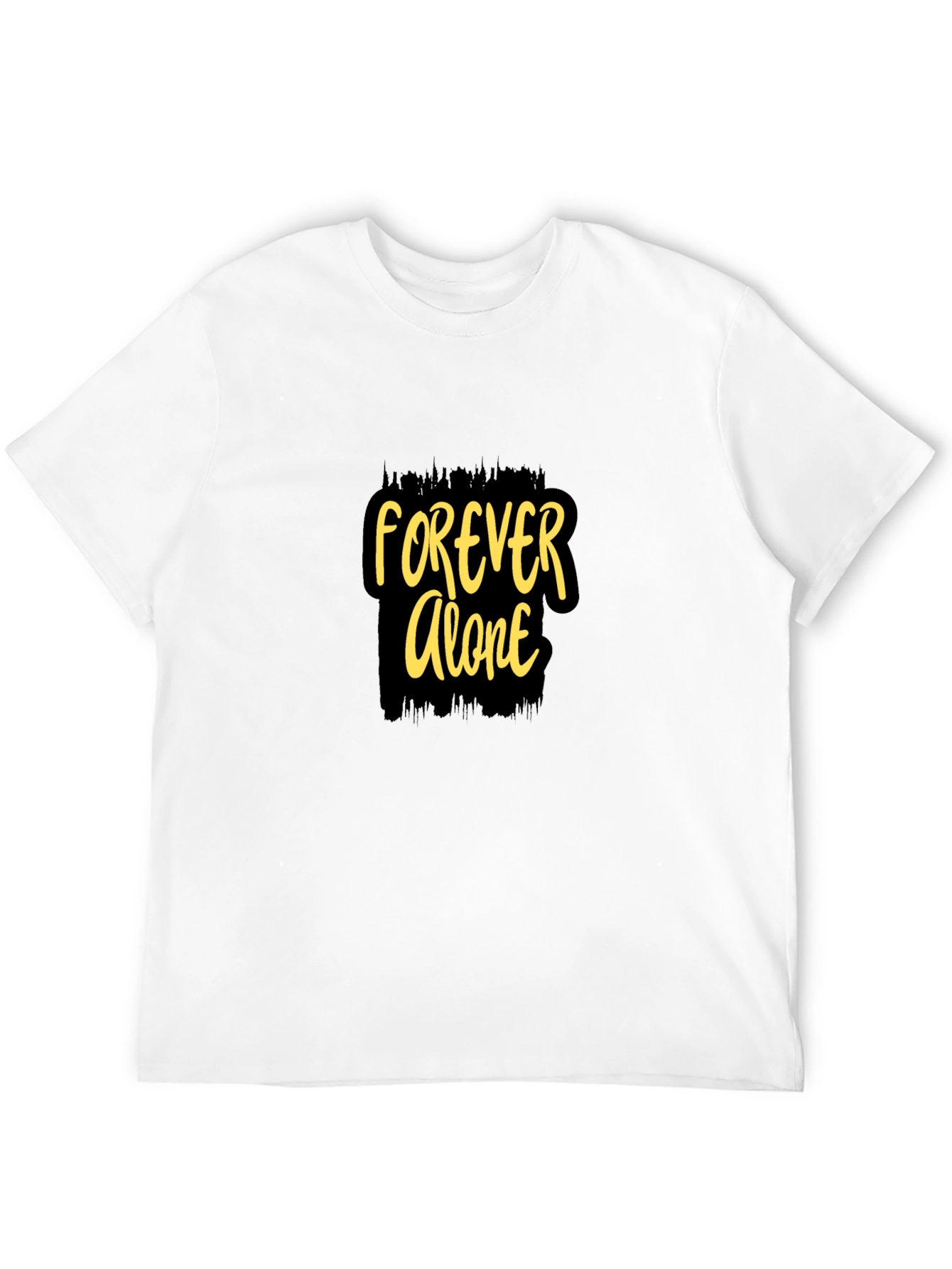 Forever Alone Graphic Black T-Shirt