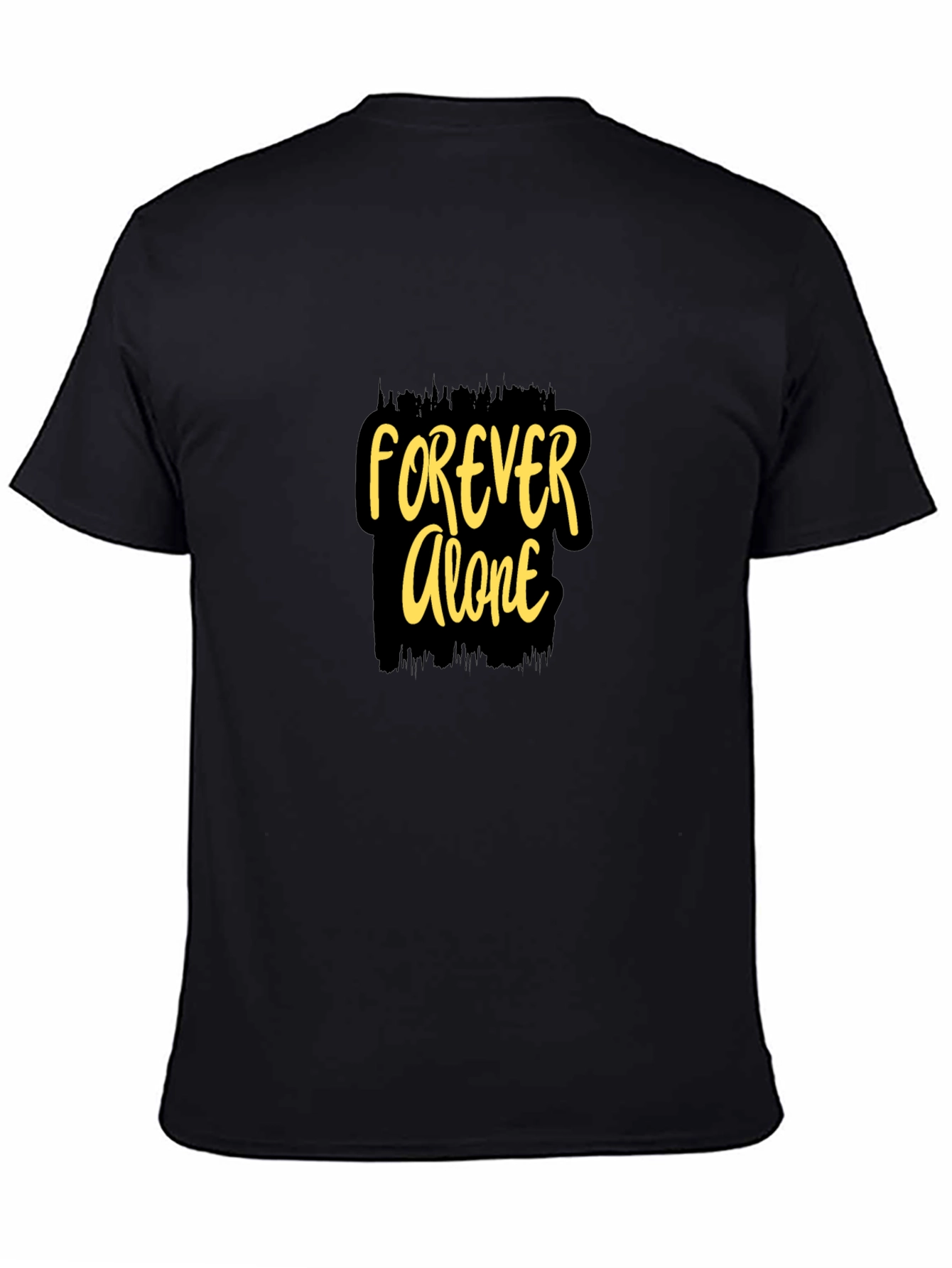 Forever Alone Graphic Black T-Shirt