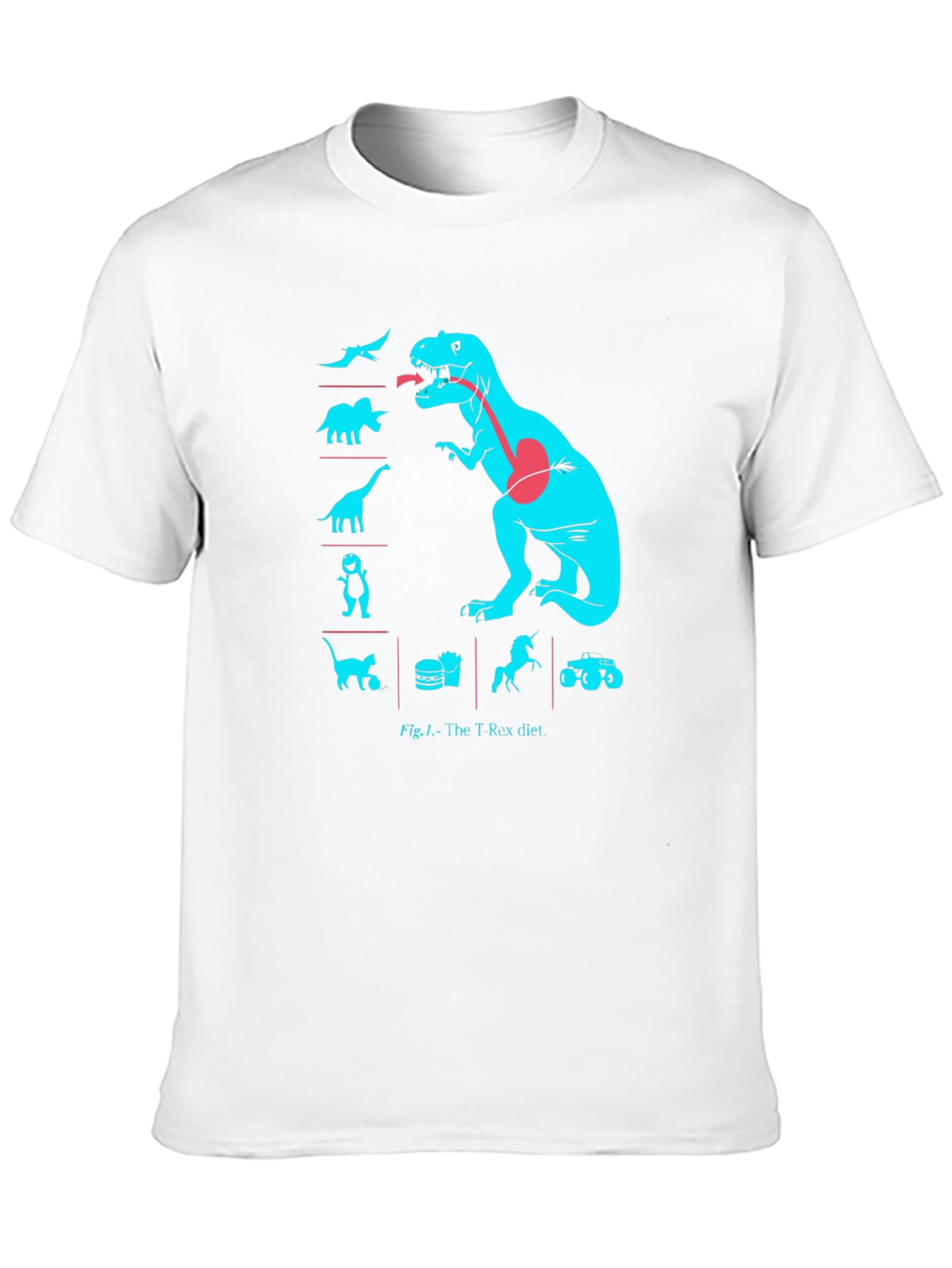 T-Rex Diet Graphic Tee -  Black Cotton T-Shirt