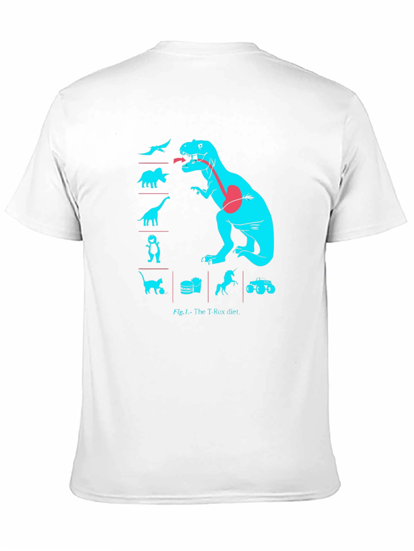 T-Rex Diet Graphic Tee -  Black Cotton T-Shirt