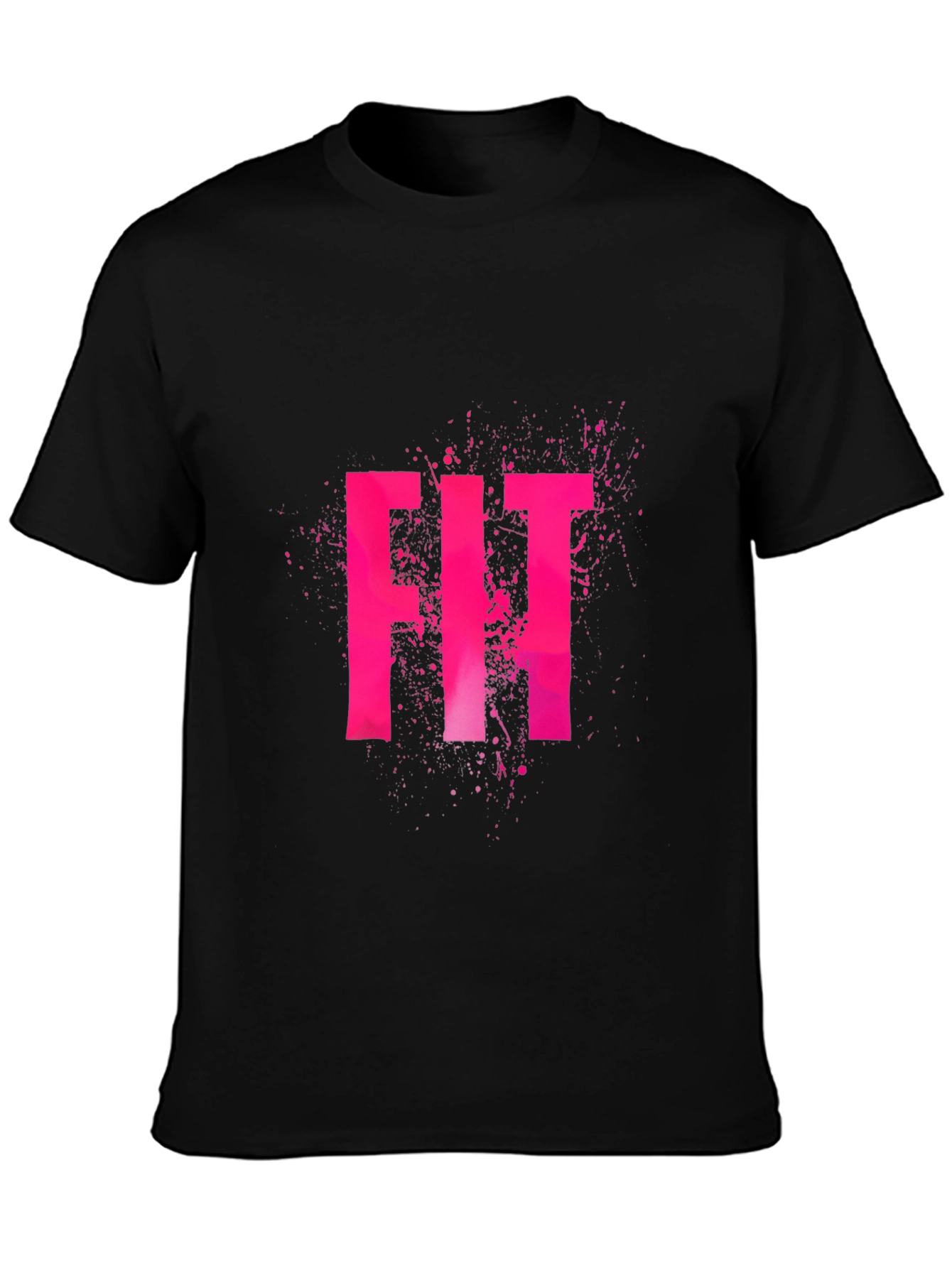 FIT Graphic T-Shirt - Black Cotton Blend Tee