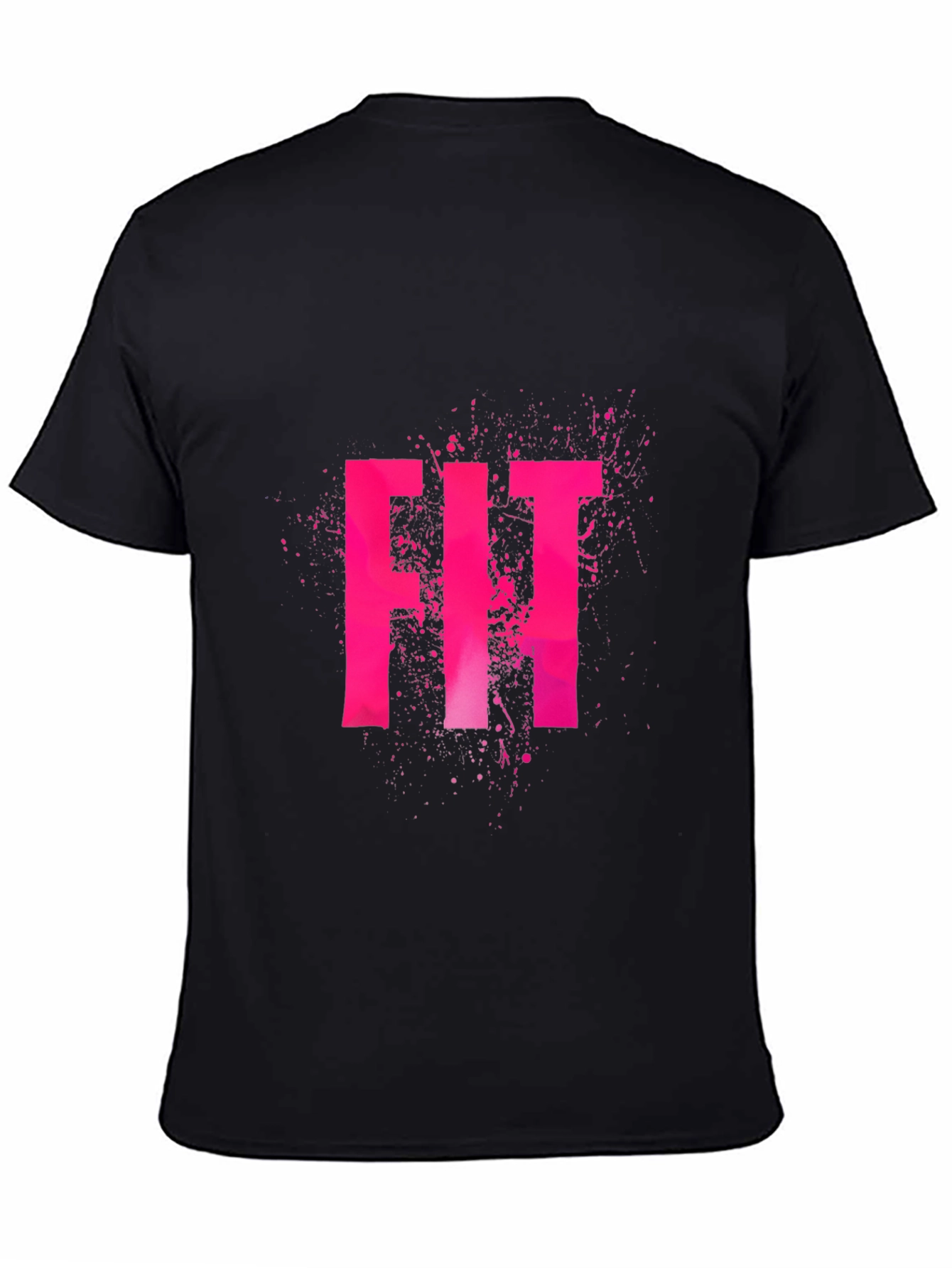 FIT Graphic T-Shirt - Black Cotton Blend Tee