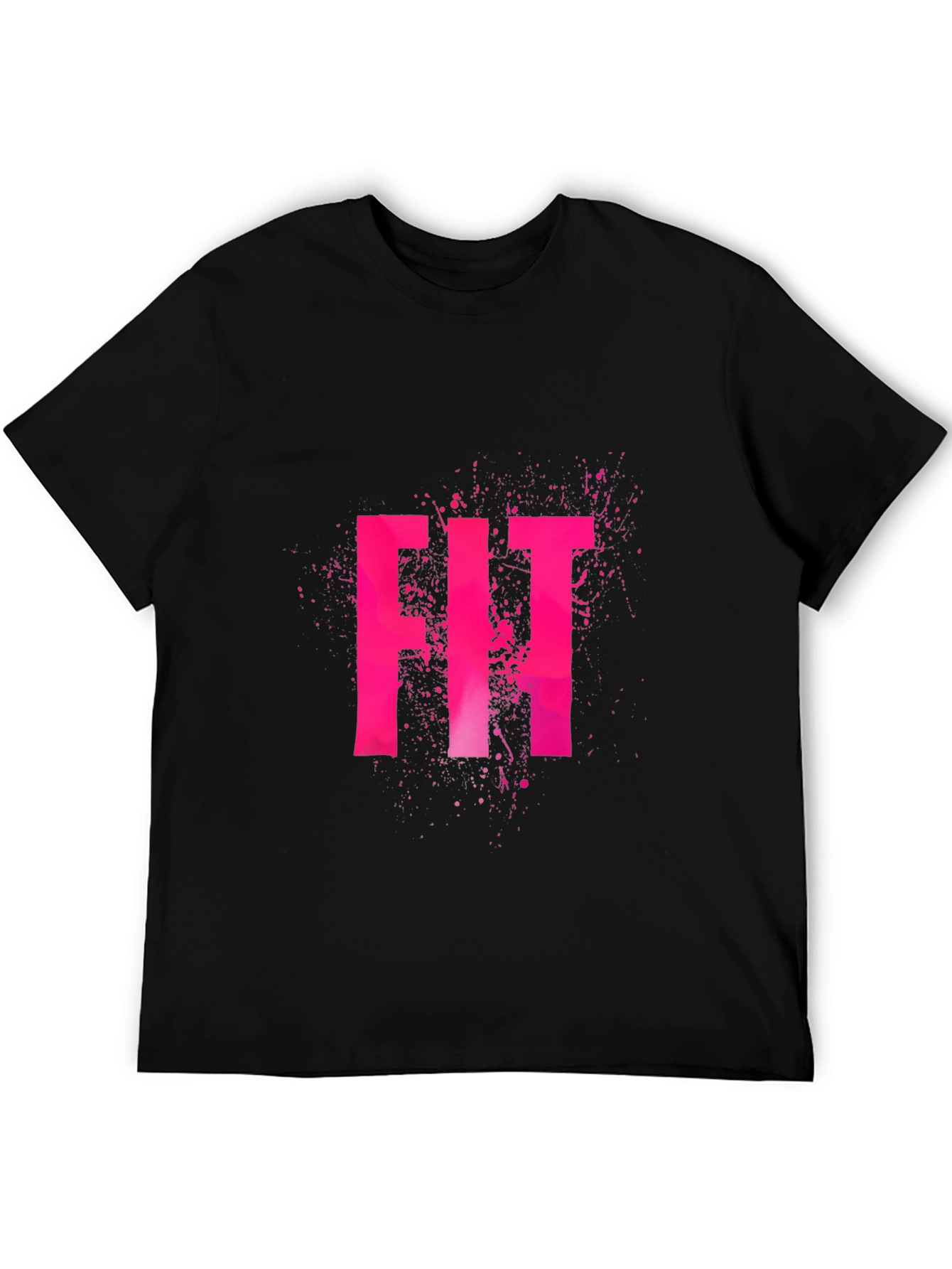FIT Graphic T-Shirt - Black Cotton Blend Tee