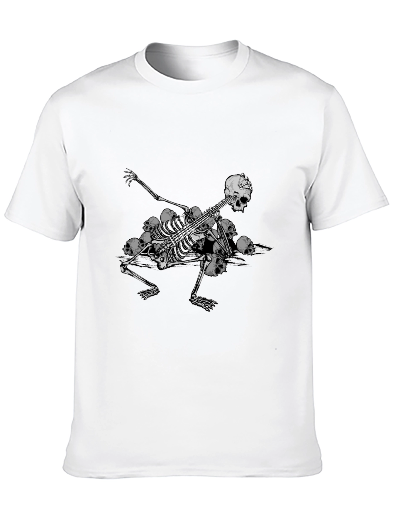 Skeleton Guitarist Graphic Tee - Black