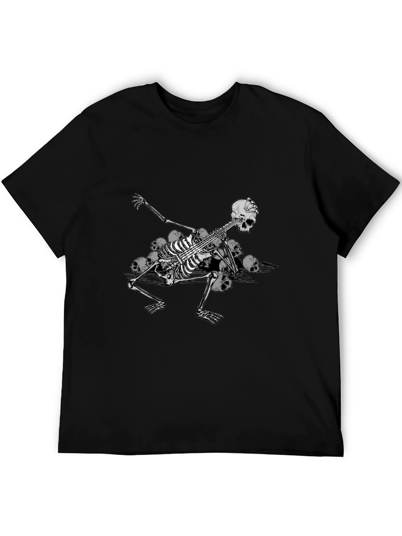 Skeleton Guitarist Graphic Tee - Black