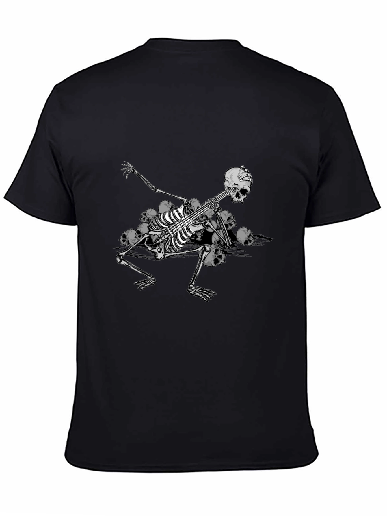 Skeleton Guitarist Graphic Tee - Black