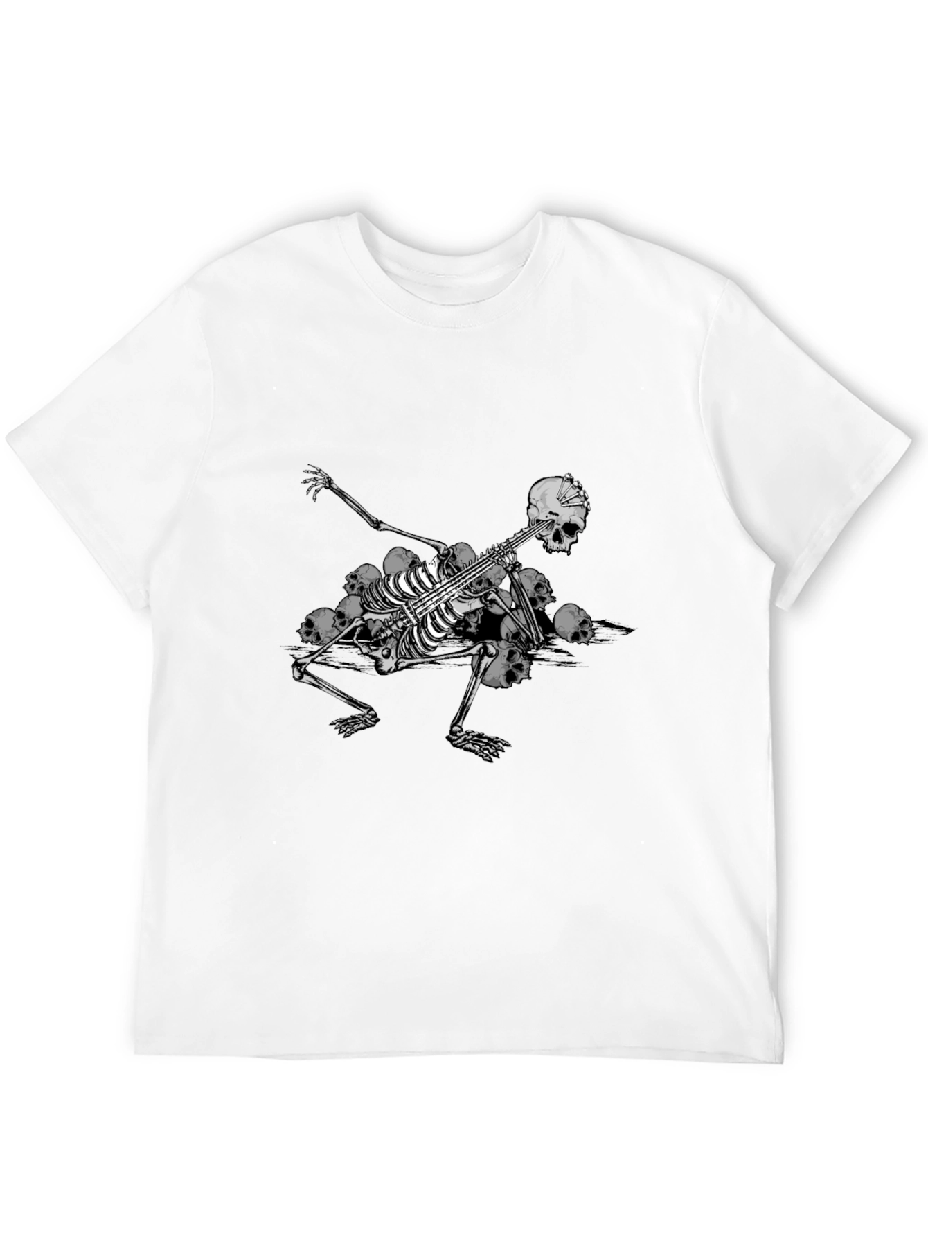Skeleton Guitarist Graphic Tee - Black