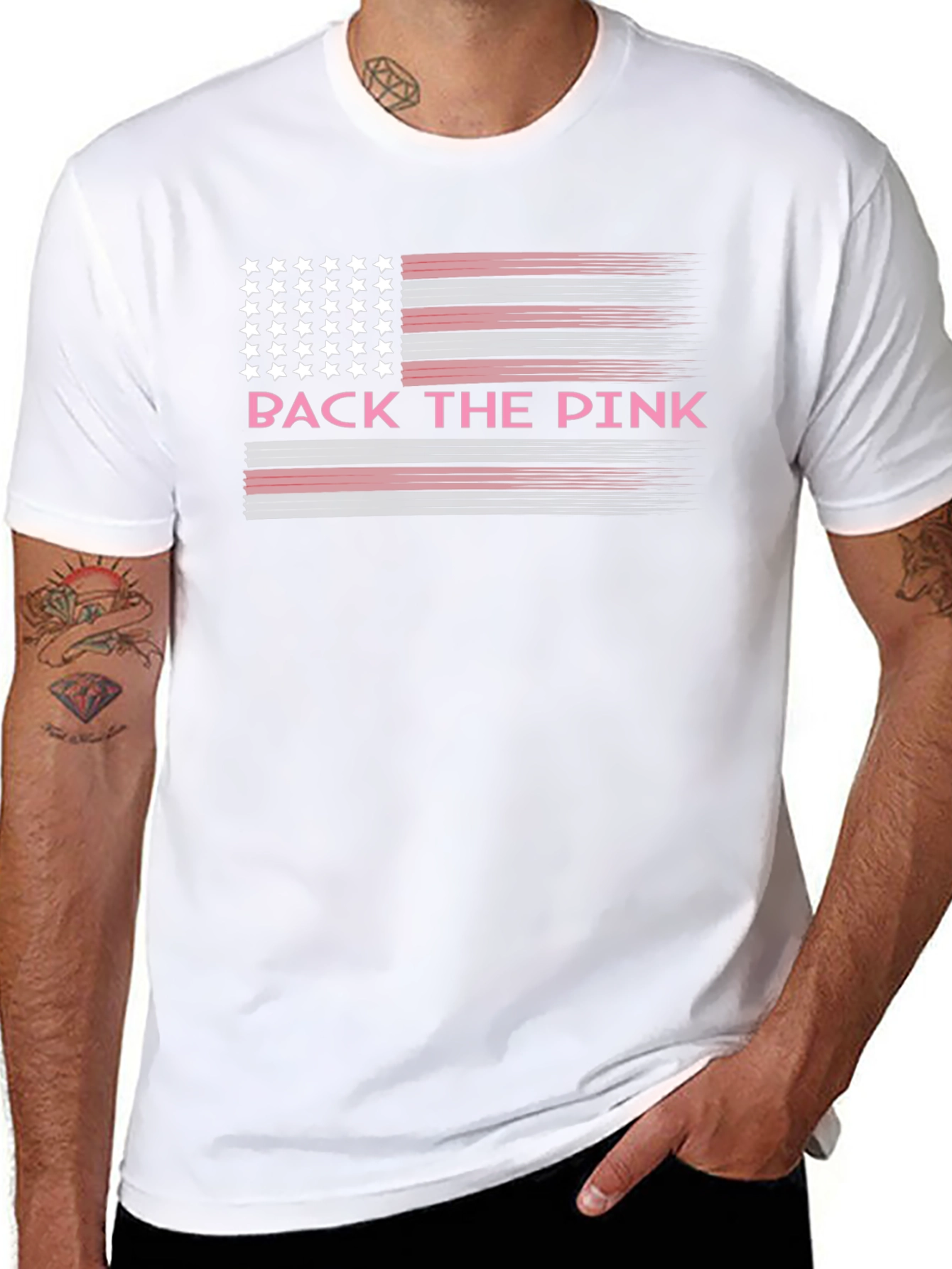 Back the Pink American Flag T-Shirt