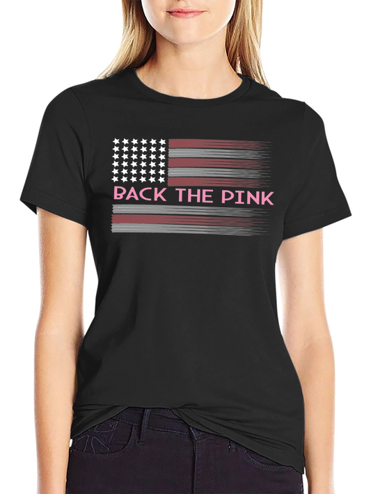 Back the Pink American Flag T-Shirt