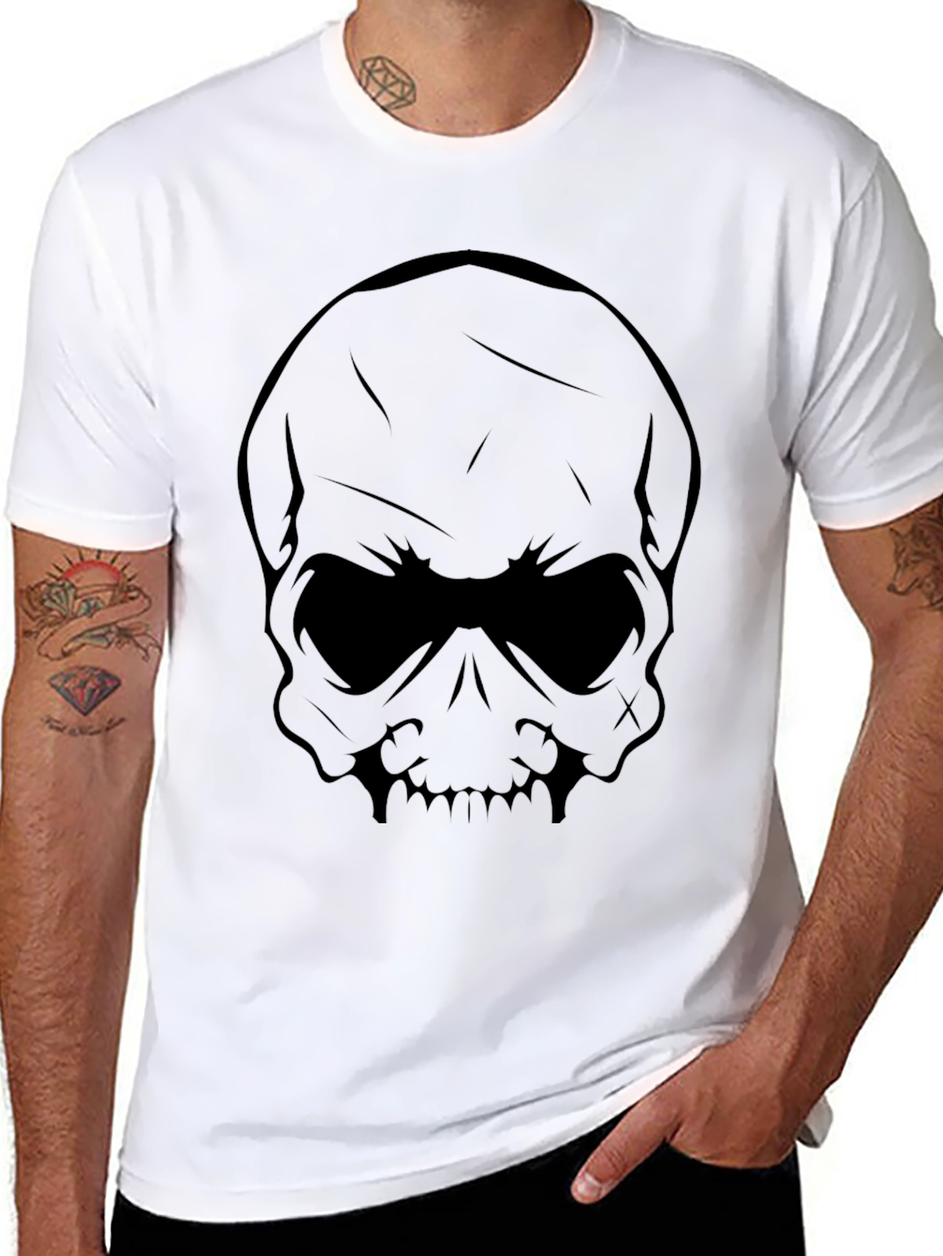 Skull Graphic T-Shirt - Black