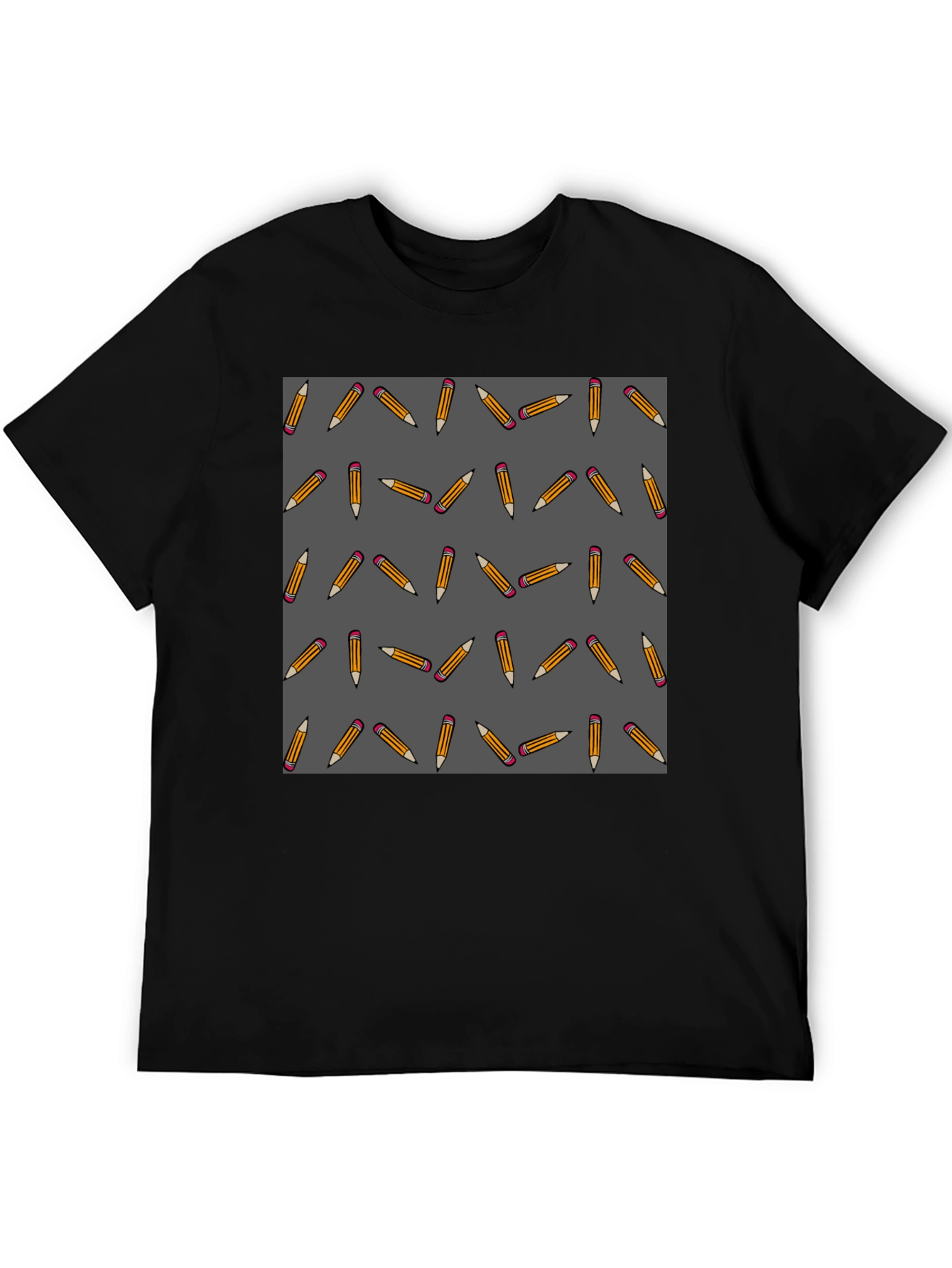 Pencil Pattern Tee - Stylish Novelty Graphic T-Shirt