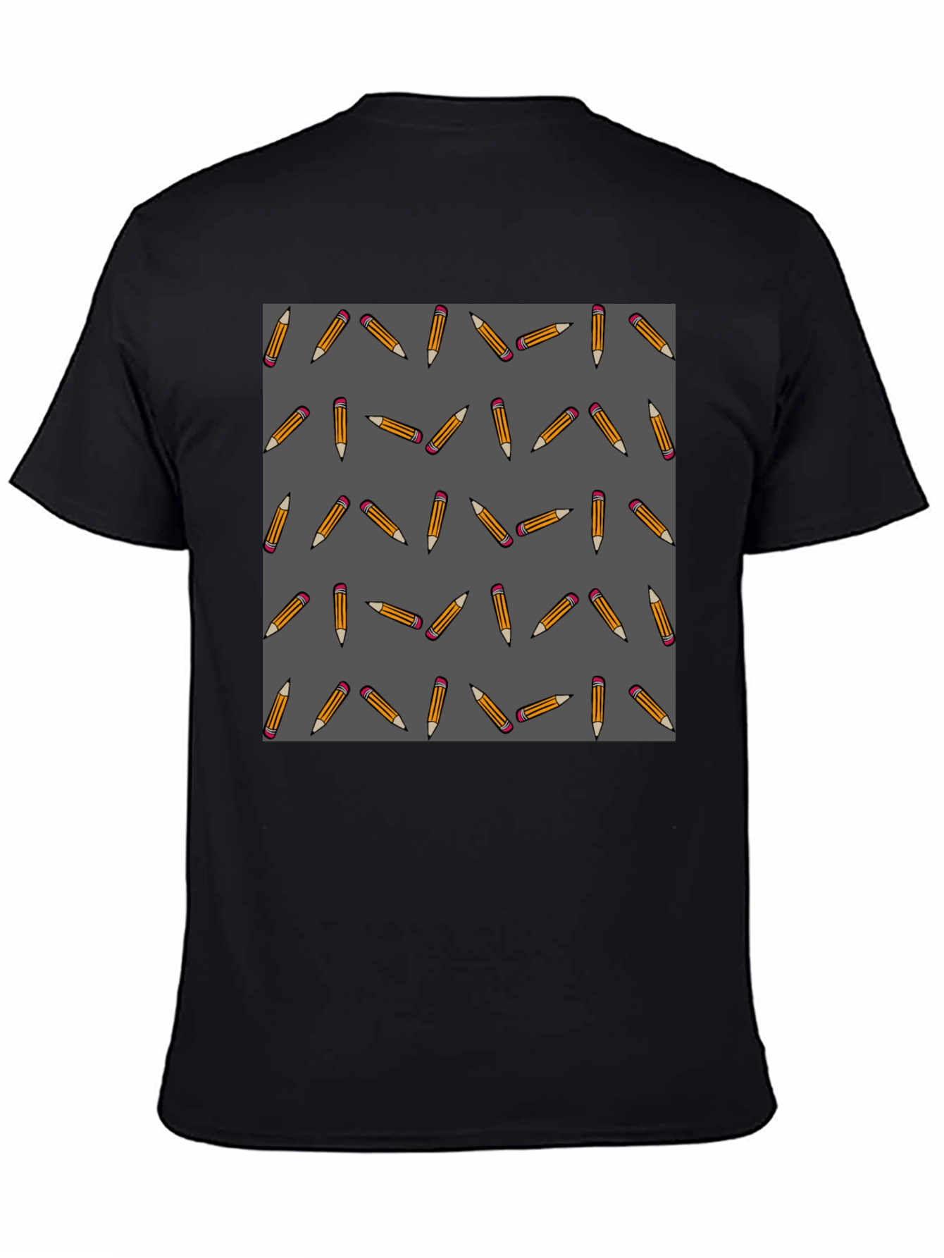 Pencil Pattern Tee - Stylish Novelty Graphic T-Shirt