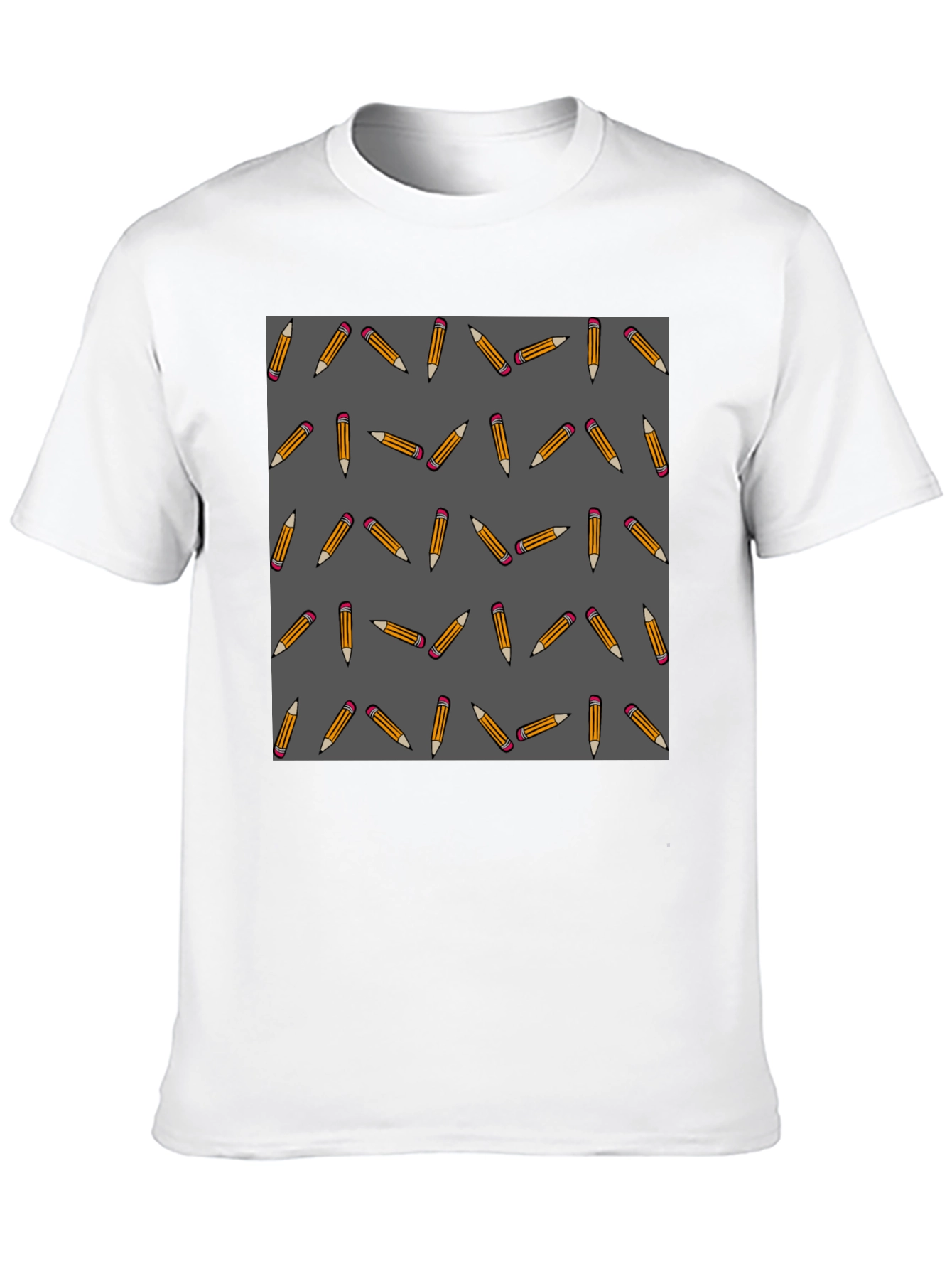 Pencil Pattern Tee - Stylish Novelty Graphic T-Shirt