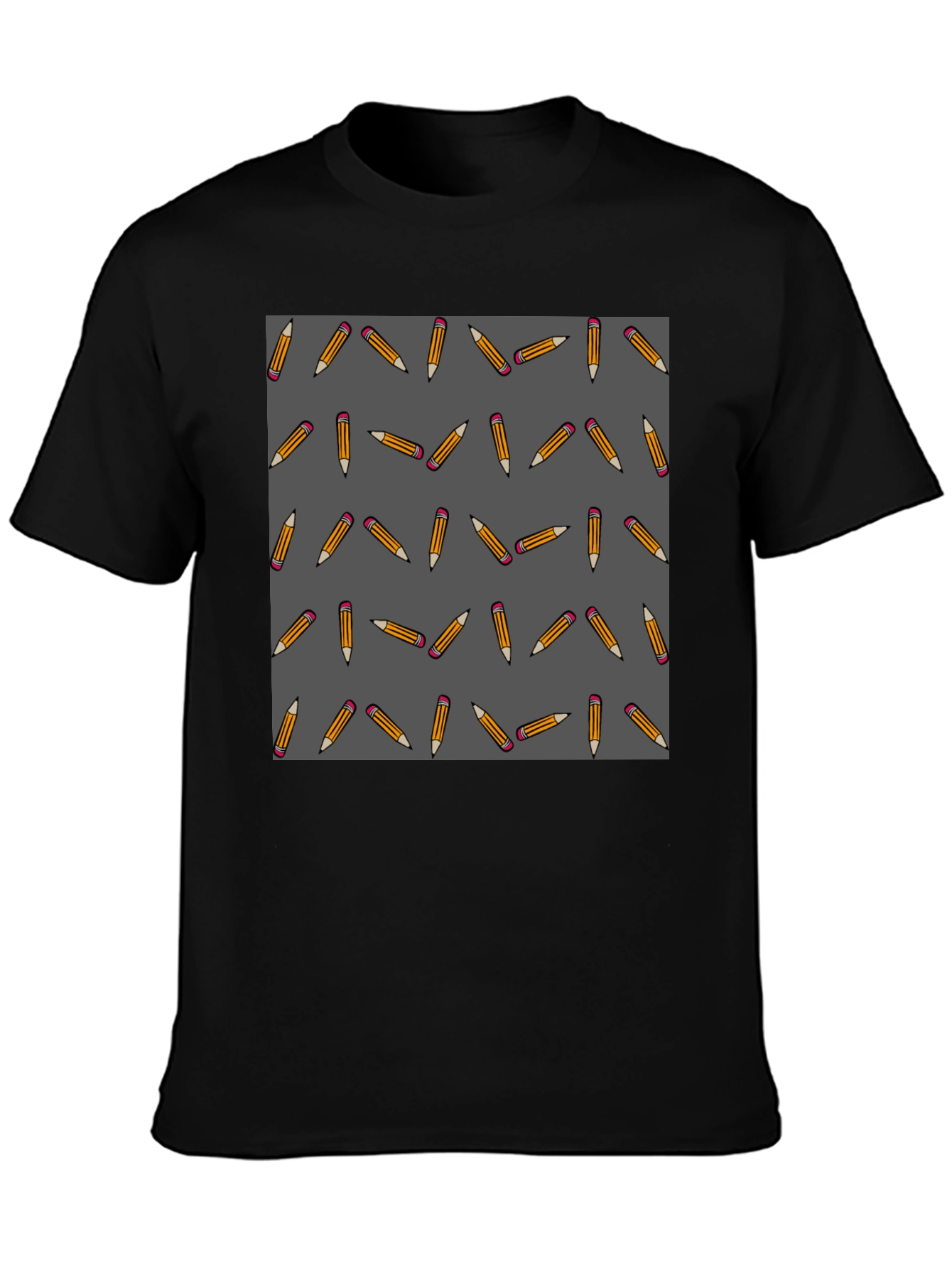 Pencil Pattern Tee - Stylish Novelty Graphic T-Shirt