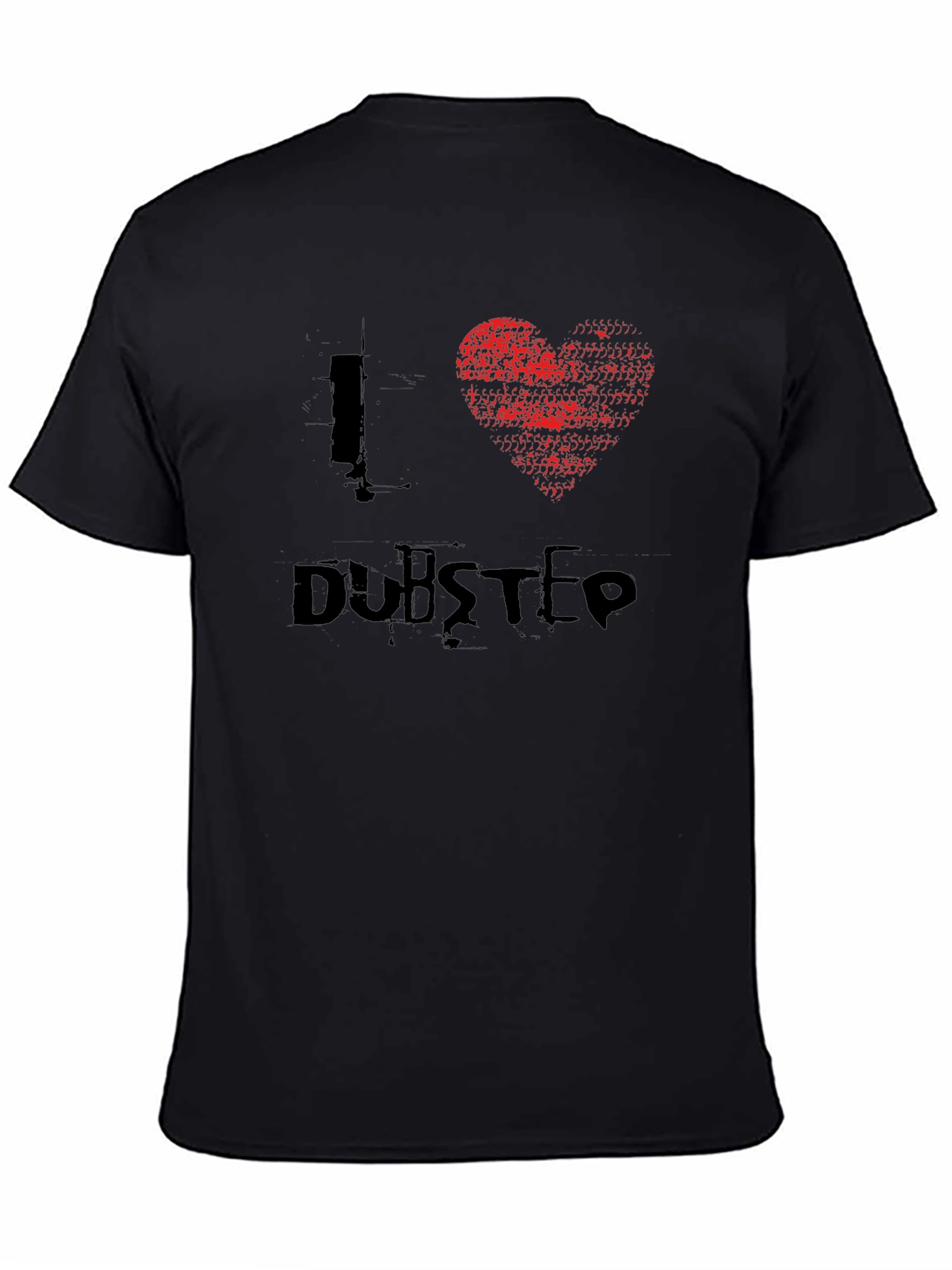 I Heart Dubstep Black Graphic Tee Shirt