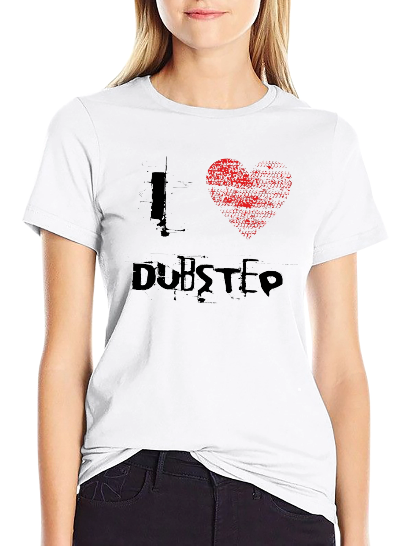 I Heart Dubstep Black Graphic Tee Shirt