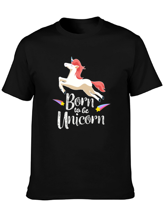 Born to be Unicorn Graphic Tee - Black