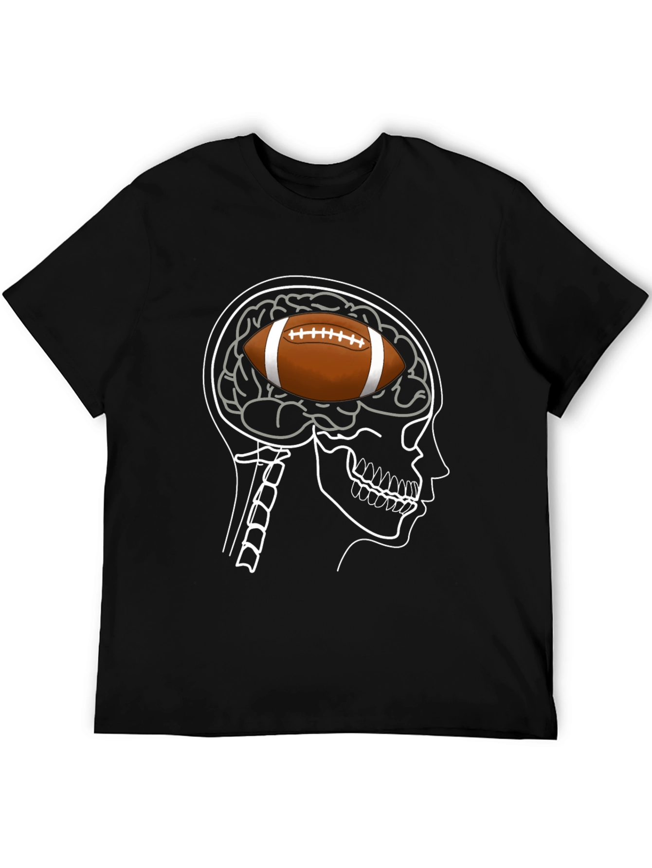 Football Brain T-Shirt - Sports Fan Tee