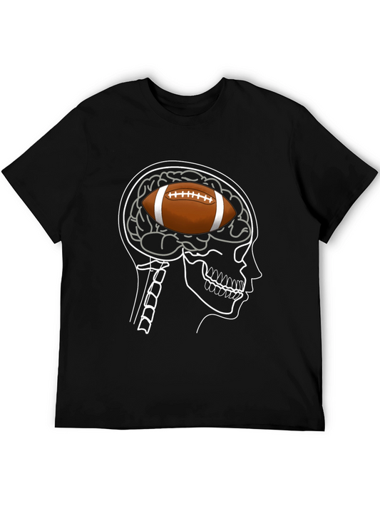 Football Brain T-Shirt - Sports Fan Tee