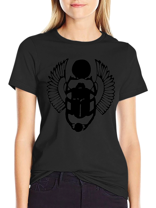 Black Scarab Beetle Graphic T-Shirt