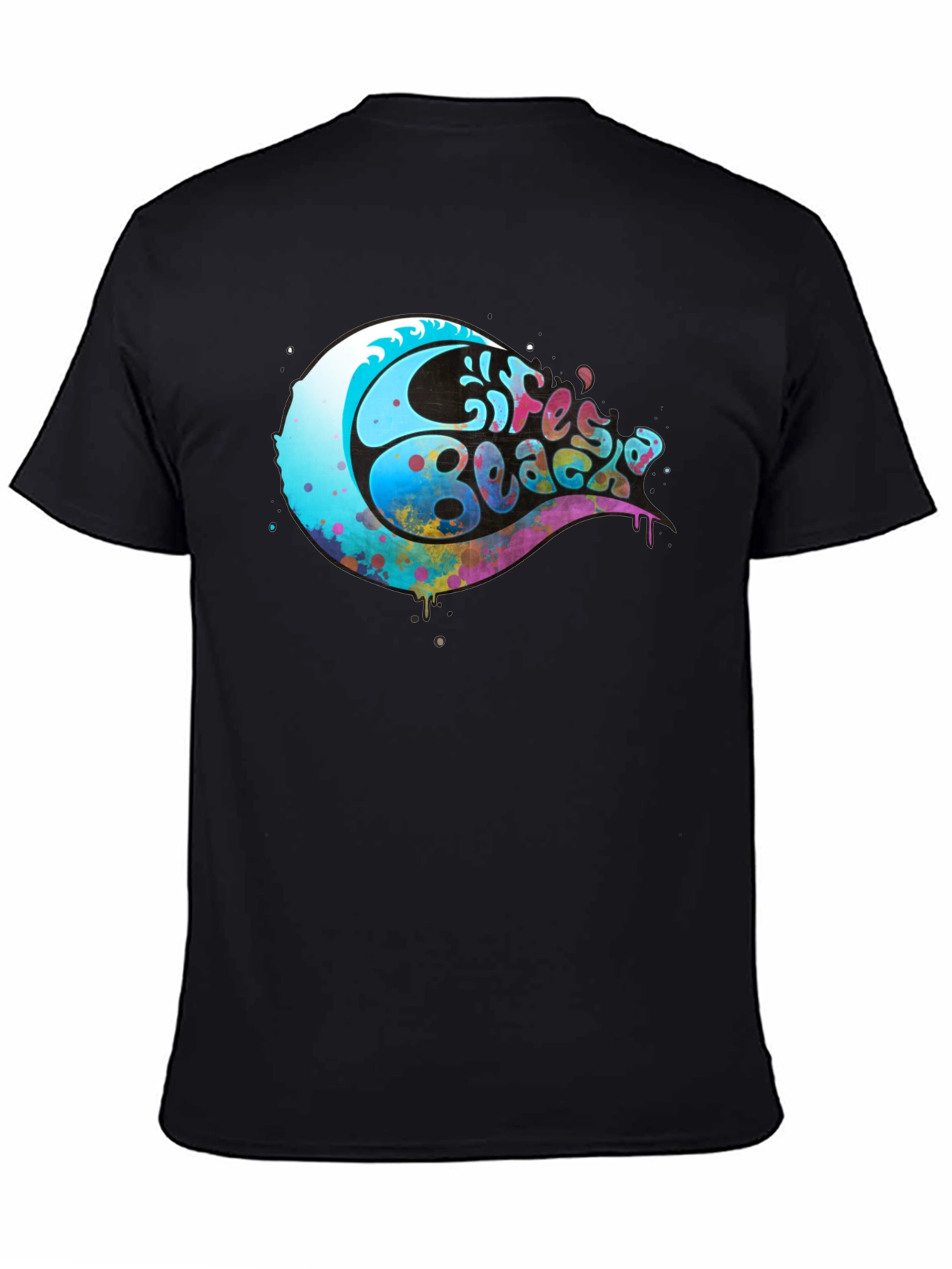Lifes a Beach Graphic T-Shirt - Black